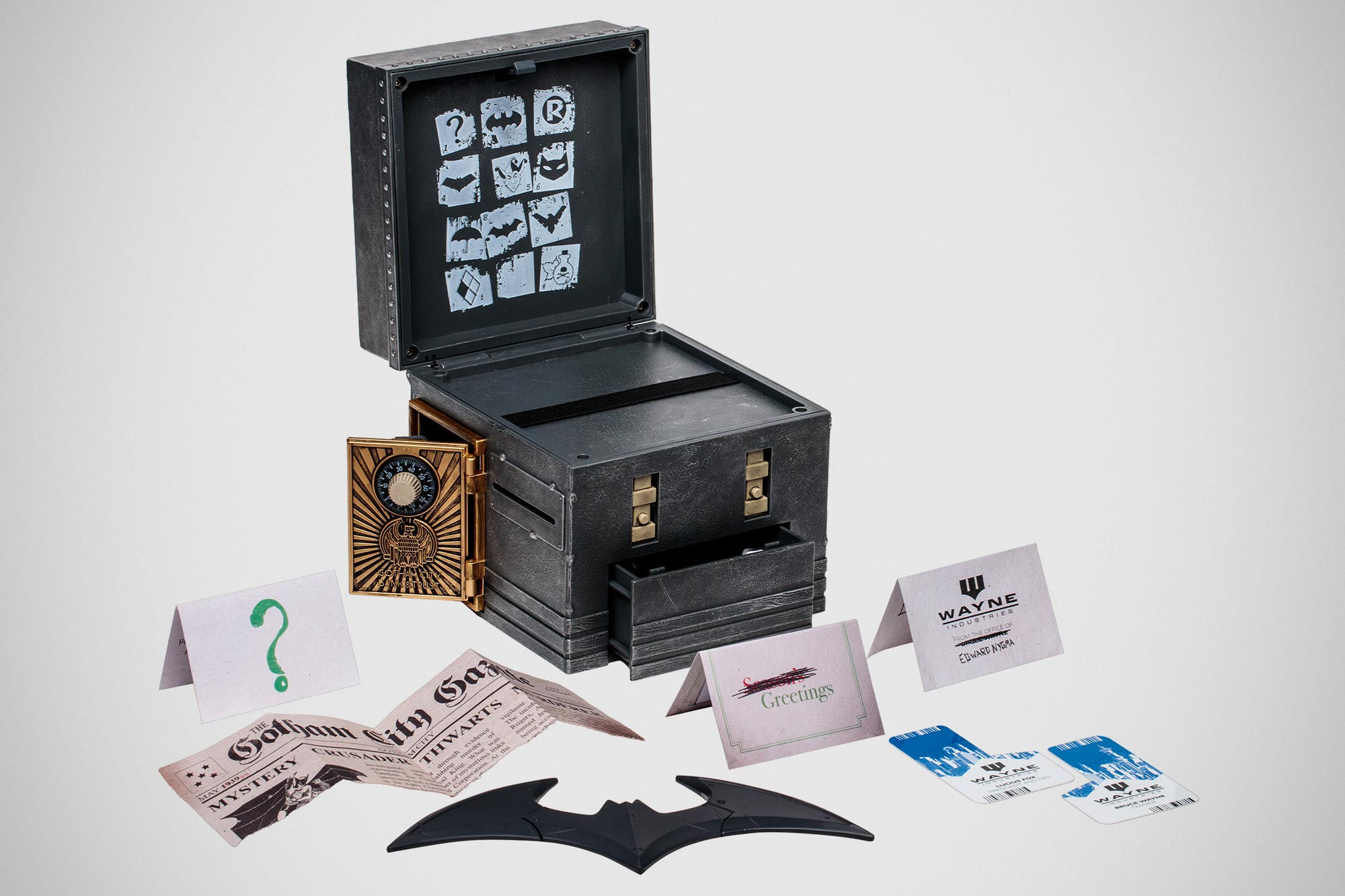Wallpaper #HxqQT5MB1yWOL4qgL3-280 Mcfarlane Toys the Riddler Puzzle Box by Edward Nygma a 11 Batarang