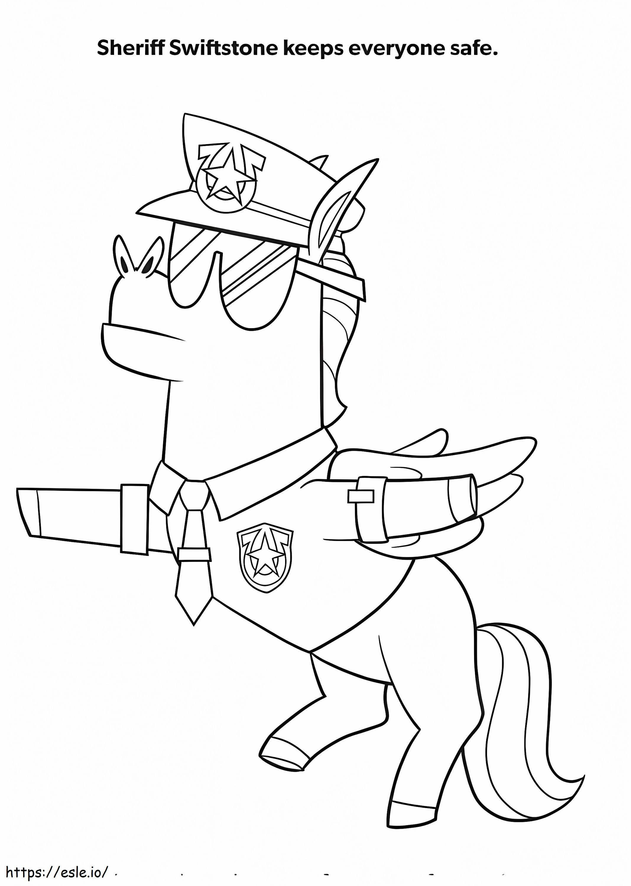 Wallpaper #iaUyMpMB0vj5YdARTdNB184 Sheriff Swiftstone Coloring Page