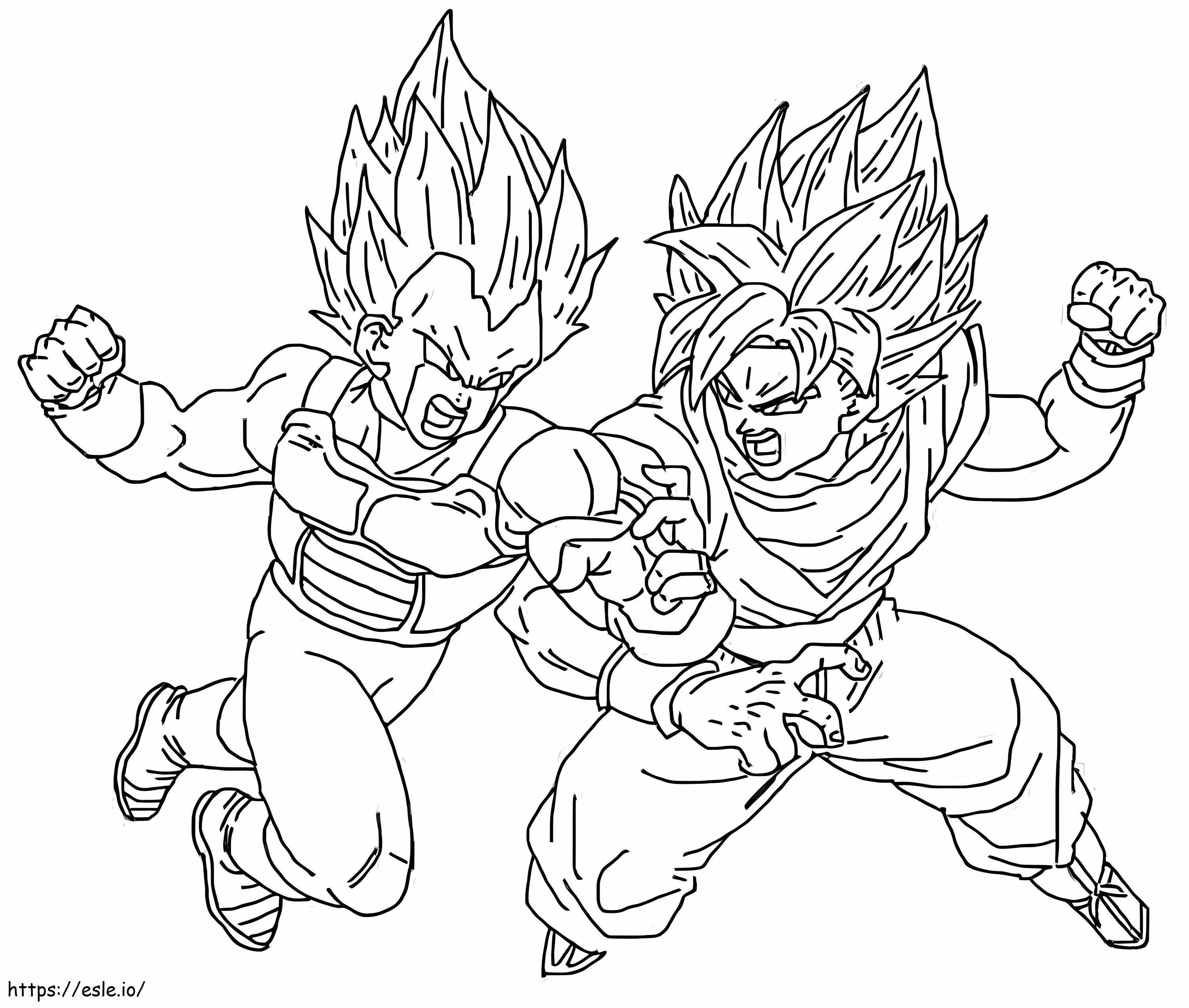 Wallpaper #gqVFOJMBVBiSkHCaoo0k349 Goku vs Mecha Vegeta Coloring Page