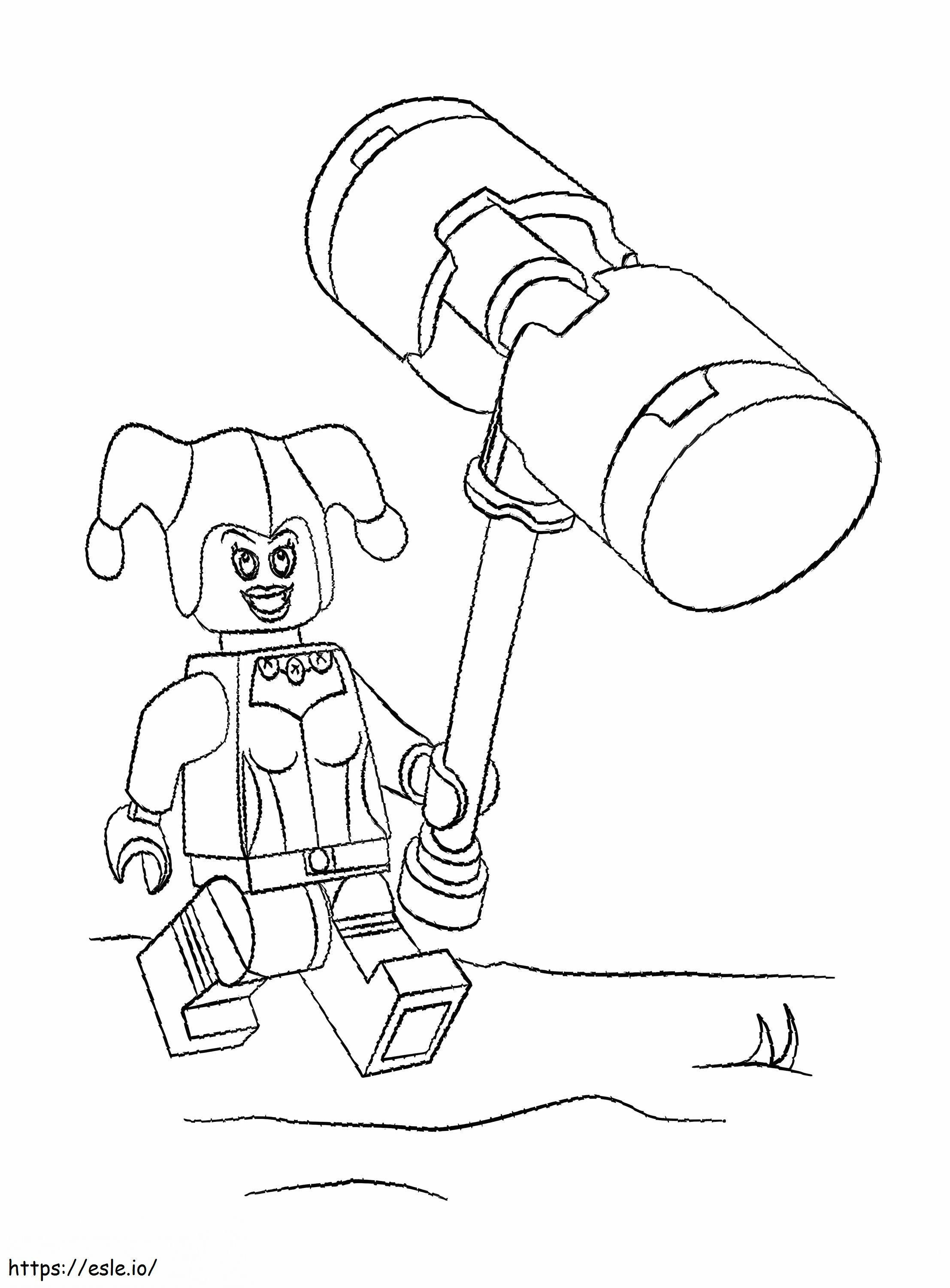Wallpaper #ygO6ZZMBpyOg8YnEStne136 Lego Harley Quinn with Hammer Coloring Page