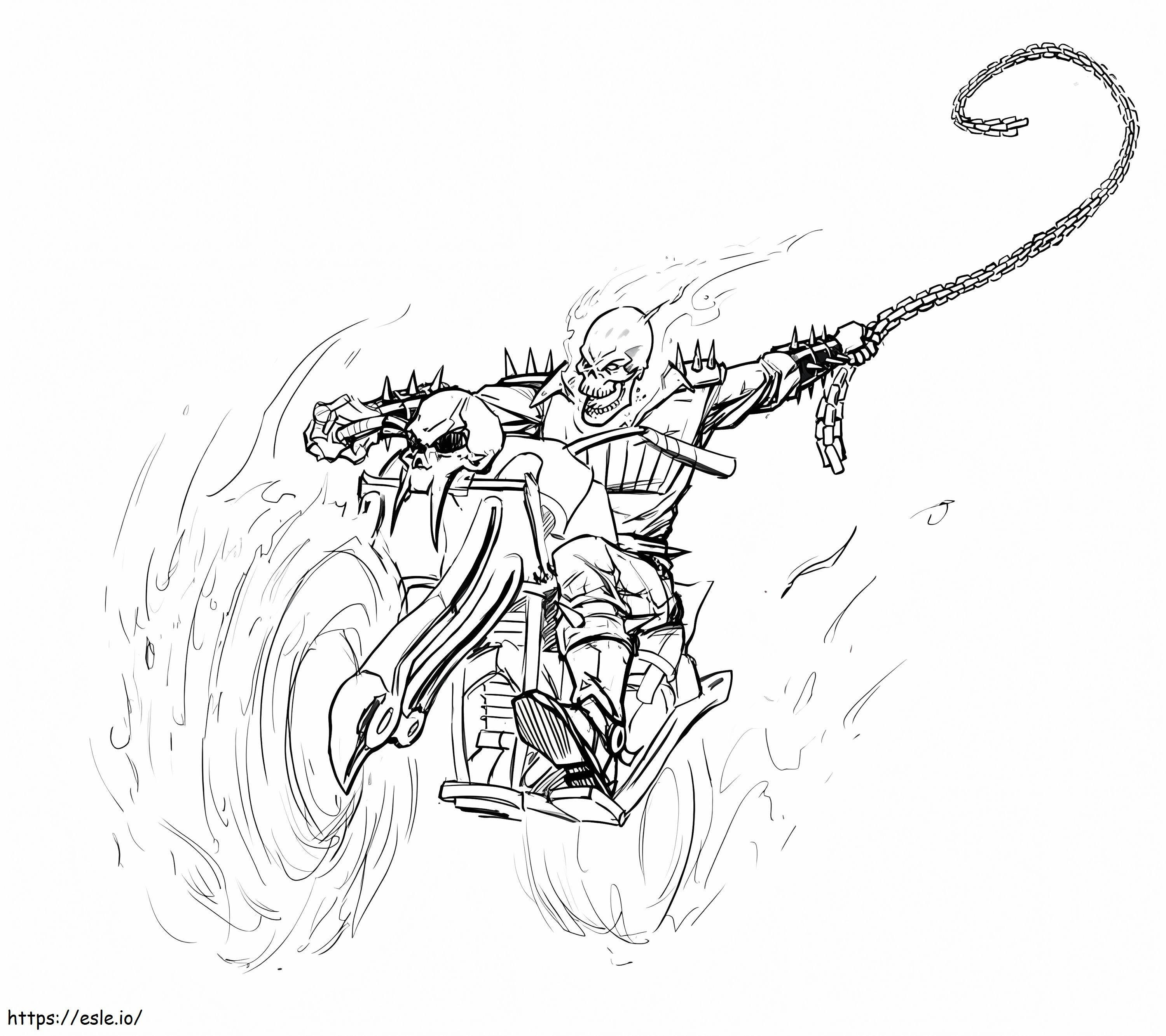 Wallpaper #UmfnApMBSpphPi3-dbEP160 Ghost Rider Attacks Coloring Page