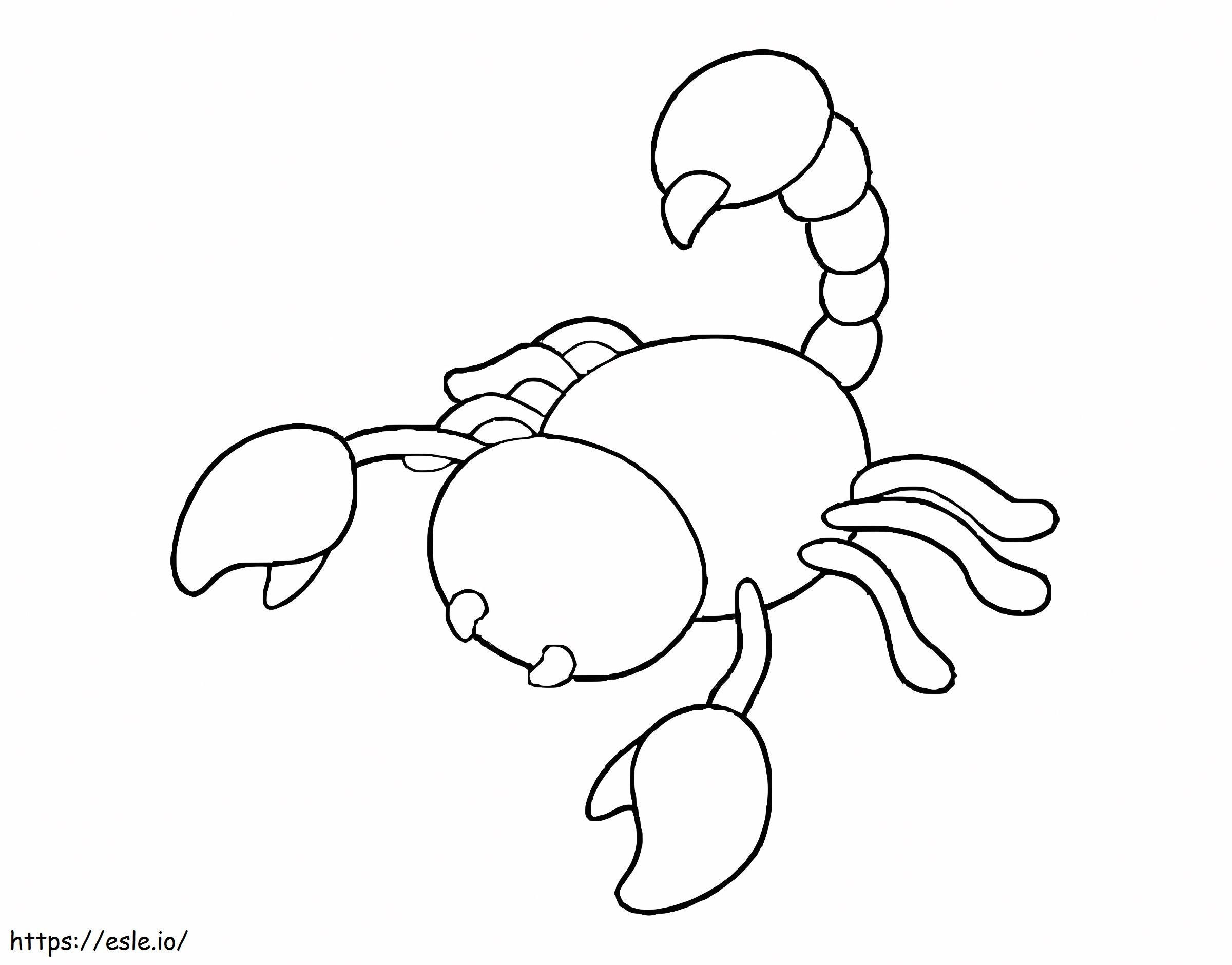 Wallpaper #YPQzOZMBKFX8bn3rnnbQ246 Simple Scorpion Coloring Page