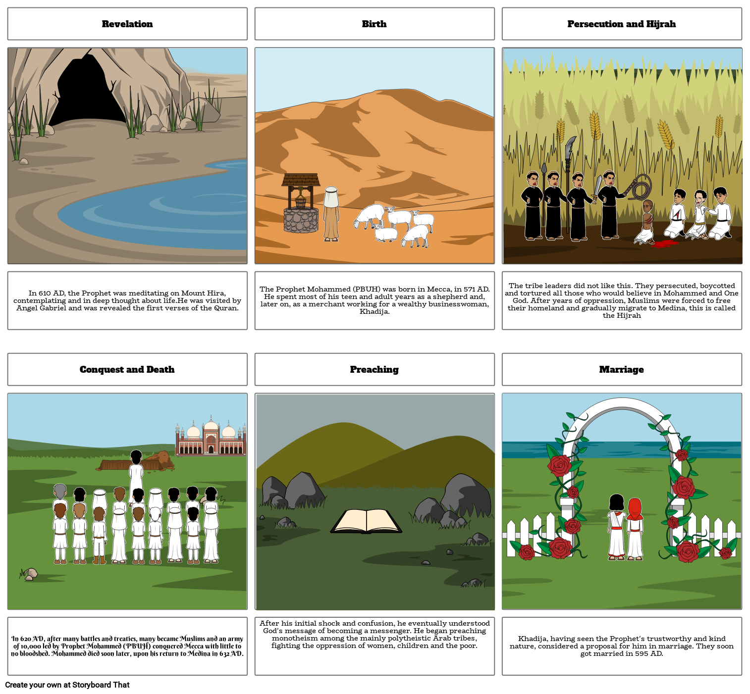 Wallpaper #02fsEpMBSpphPi3-O_00363 Timeline Life of Prophet Muhammad Storyboard