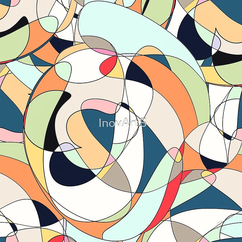 Wallpaper #Mpws4ZIBZHQxiYar27pq5 Modern Colorful Abstract Line Art Design by Inovarts Redbubble
