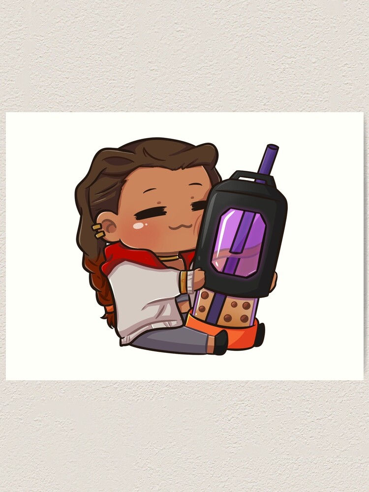 Wallpaper #prhZ1pIBJvJKYCmEpt2t330 Loba Boba Loba Drinking Bubble Tea in a Phoenix Kit Art Print for