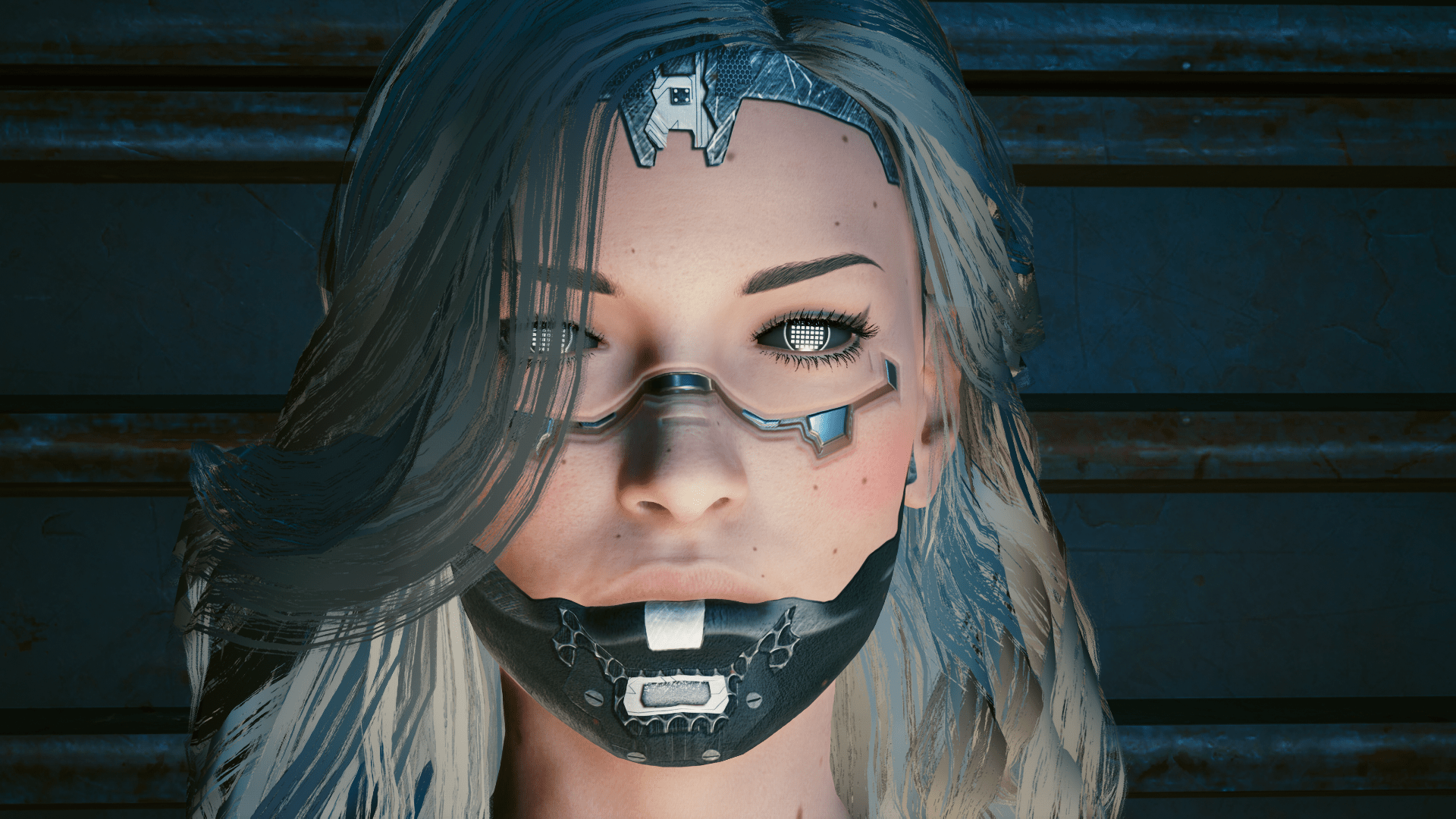 Wallpaper #fUXGmY4B7YBJg1BVcqEw25 A Close-Up of a Female Video Game Character with Cybernetic Enhancements