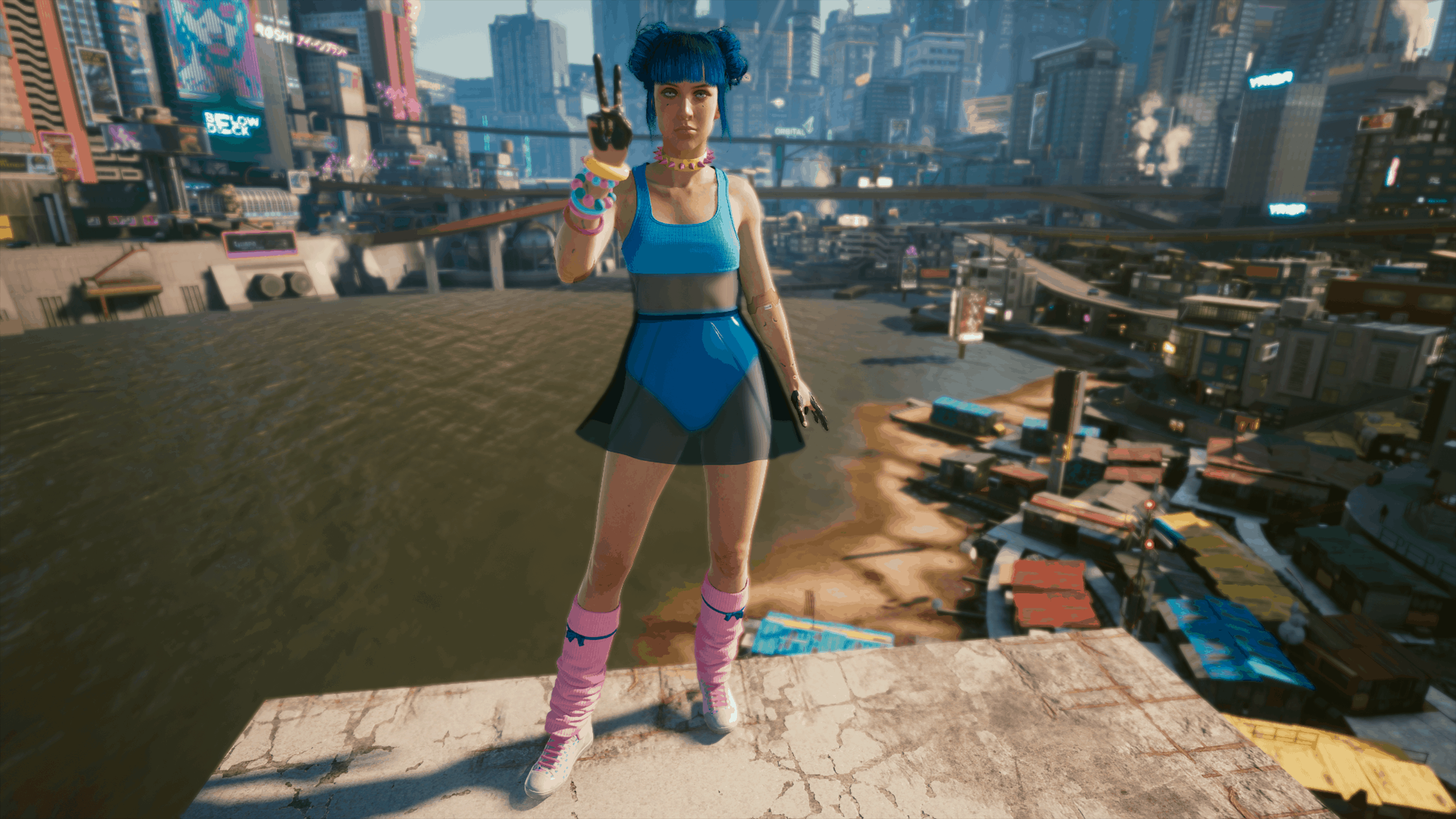 Wallpaper #chmuBI8BtGB6xQ78Ak-S16 Blue Moon Npc Swap for V Cyberpunk 2077 Mod
