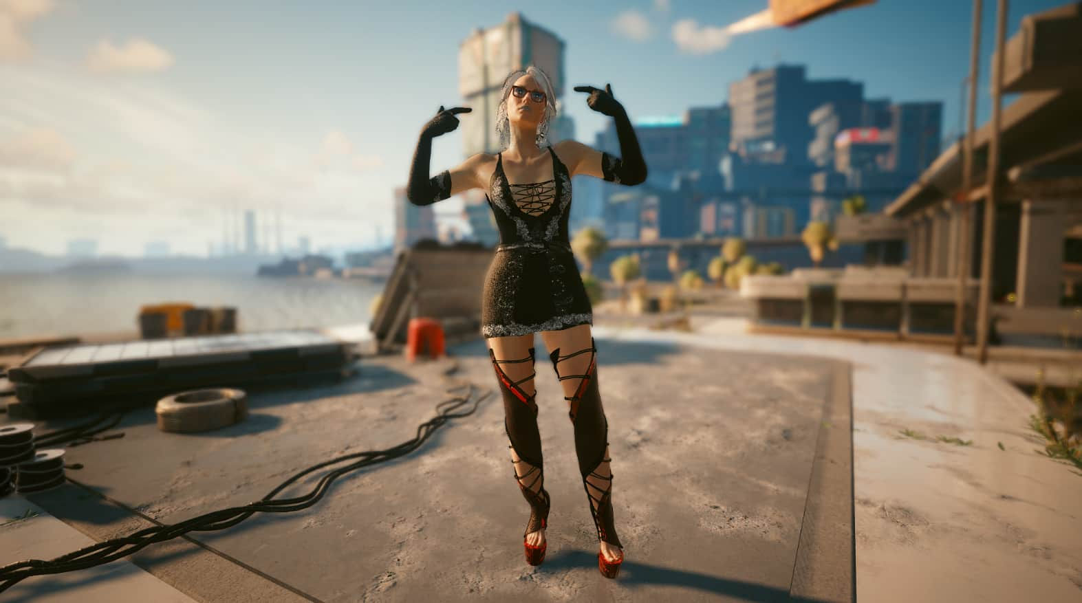 Wallpaper #mRkcBI8BtGB6xQ78Rk0W38 Custom Clothes High Heel Boots Cyberpunk 2077 Mod