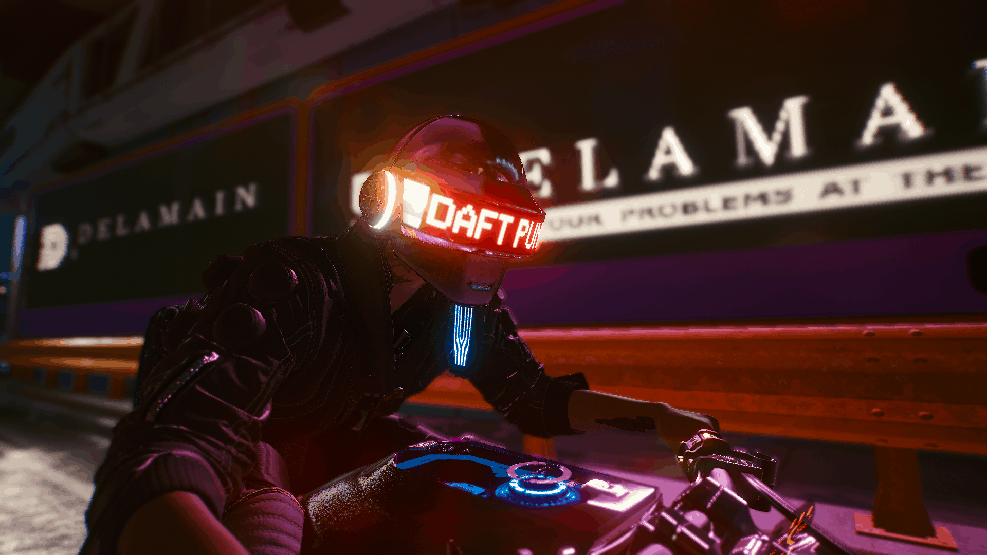 Wallpaper #NBmdBI8BtGB6xQ78d0-i20 Daft Punk Helmets Cyberpunk 2077 Mod