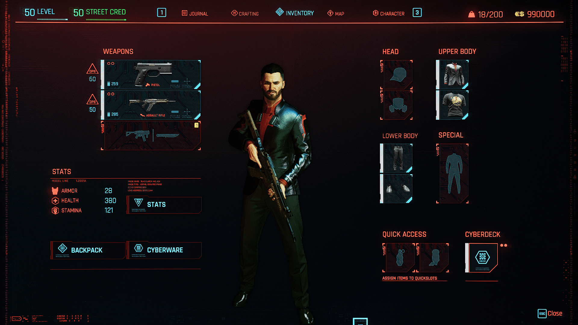 Wallpaper #CmfxC5MBSpphPi3-WdzU35 Corpo Male V Level 50 at Start Cyberpunk 2077 Mod