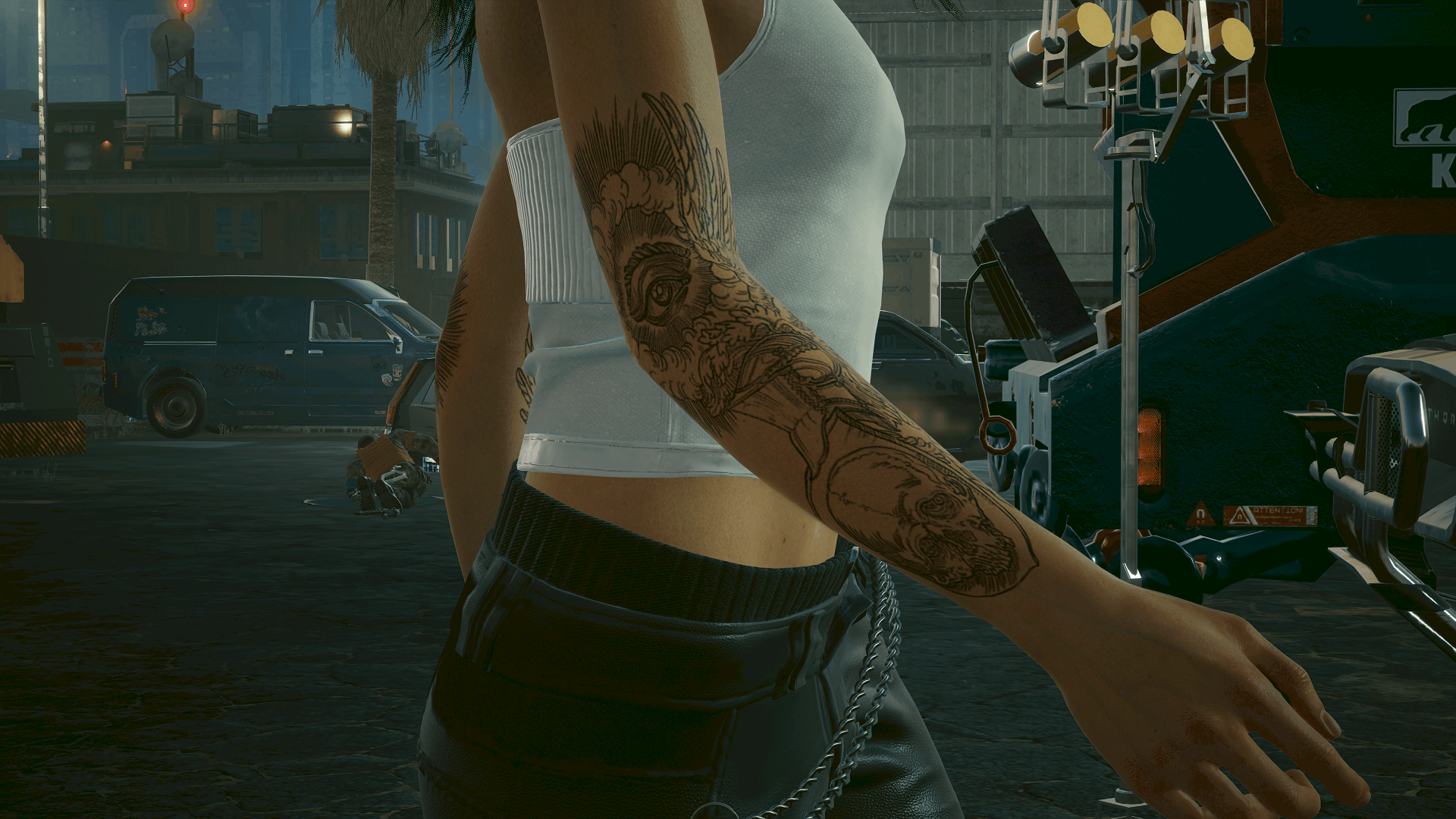 Wallpaper #egAb6o4BSdW8dNouZw6A3 Tatu Iz Cyberpunk 2077 Eskizy 93 Foto