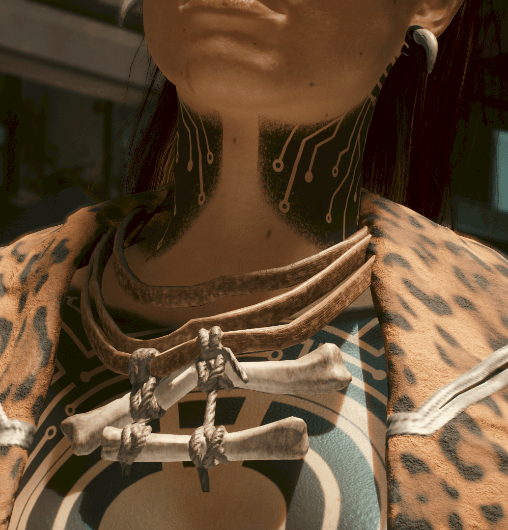 Wallpaper #_v8XapMB3lSXT3zUauV2270 Voodoo Boys Bone Neckless Collection Cyberpunk 2077 Mod