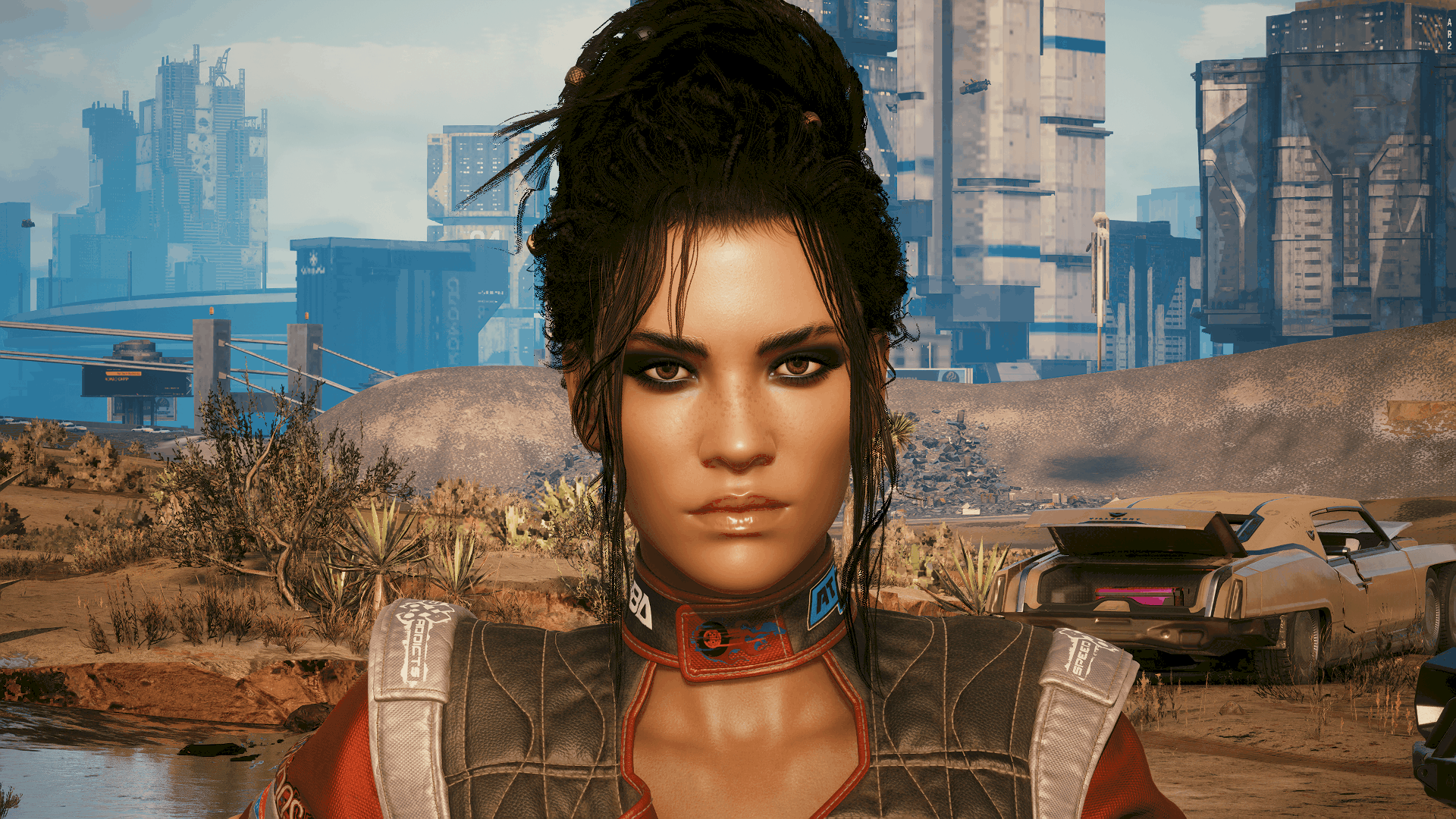 Wallpaper #kBnFII8BtGB6xQ78zX5N2 4K Detailed Complexion for Panam Cyberpunk 2077 Mod