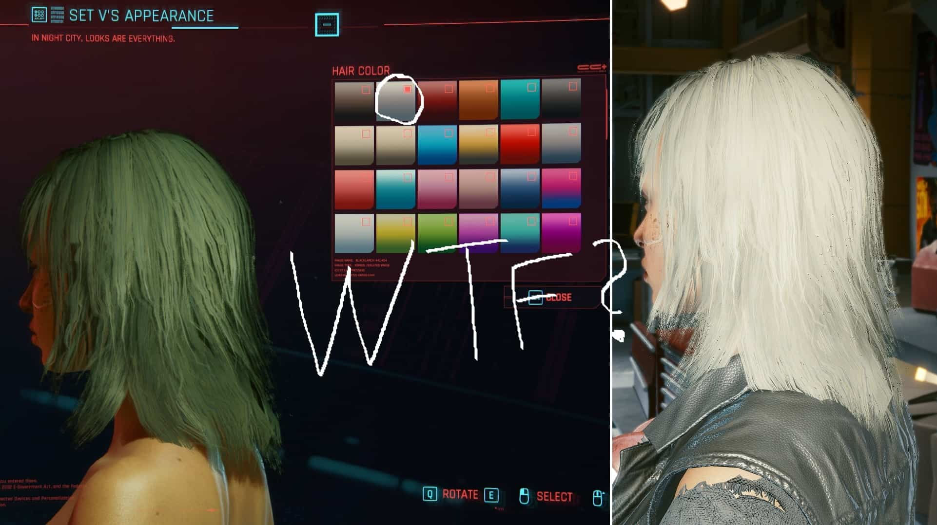 Wallpaper #Qmc8E5MBSpphPi3-bv-l71 Wtf Hair and Skin Colors V10 Cyberpunk 2077 Mod