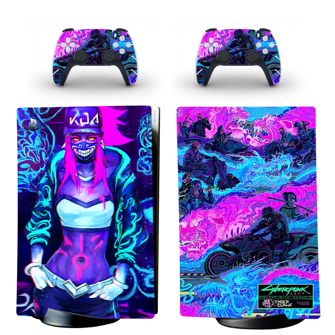 Wallpaper #hRpcUZMB1yWOL4qg0YG6252 Cyberpunk Skin Sticker Decal for PS5 Digital Edition and Controllers