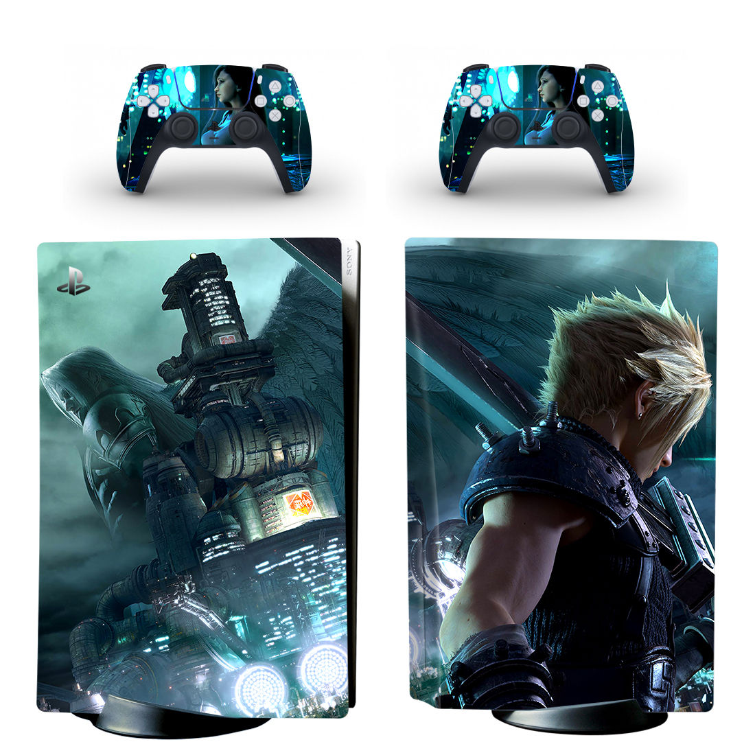 Wallpaper #LBp5UJMB1yWOL4qgL4Da166 Final Fantasy 7 Cyberpunk PS5 Skin Sticker Decal for Playstation 5