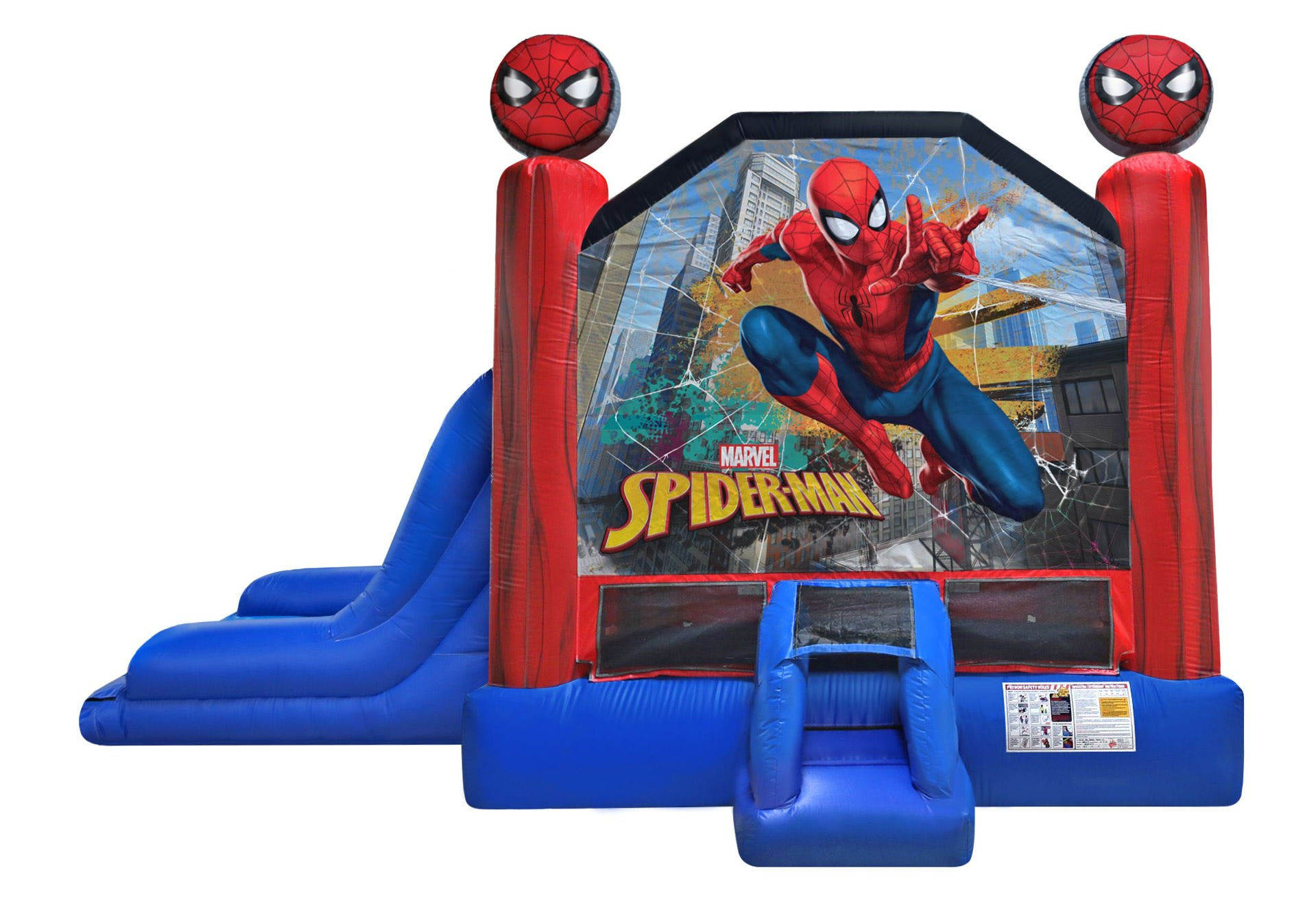 Wallpaper #ljEHNpMB5zzyi_yYPlj6522 Marvel Spider Man Outdoor Bounce House with Slide Plus Heavy Duty Air