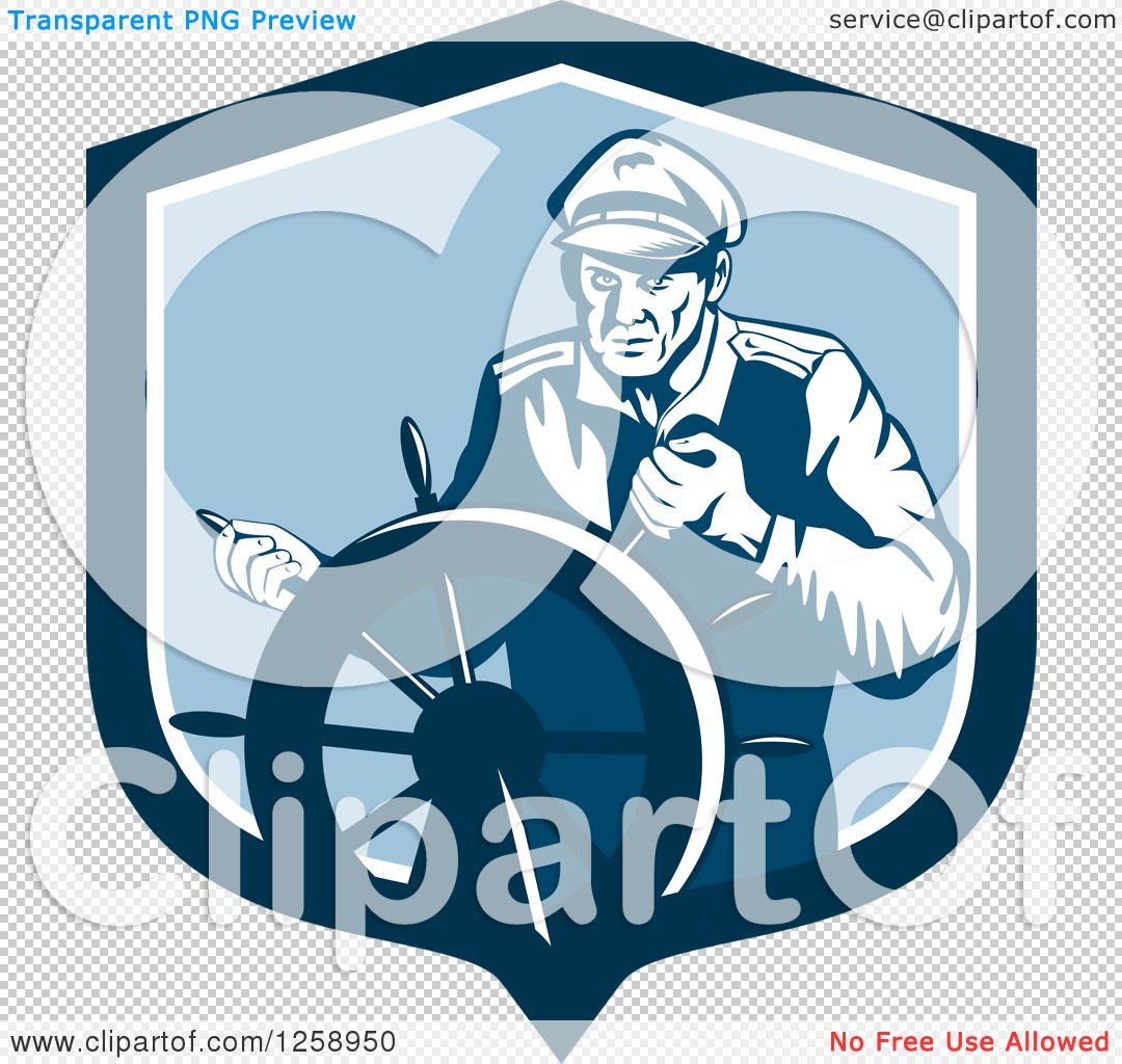 Wallpaper #sTGvNZMB5zzyi_yYOVfz52 Clipart of a Retro Ship Captain Steering a Helm Royalty Free Vector