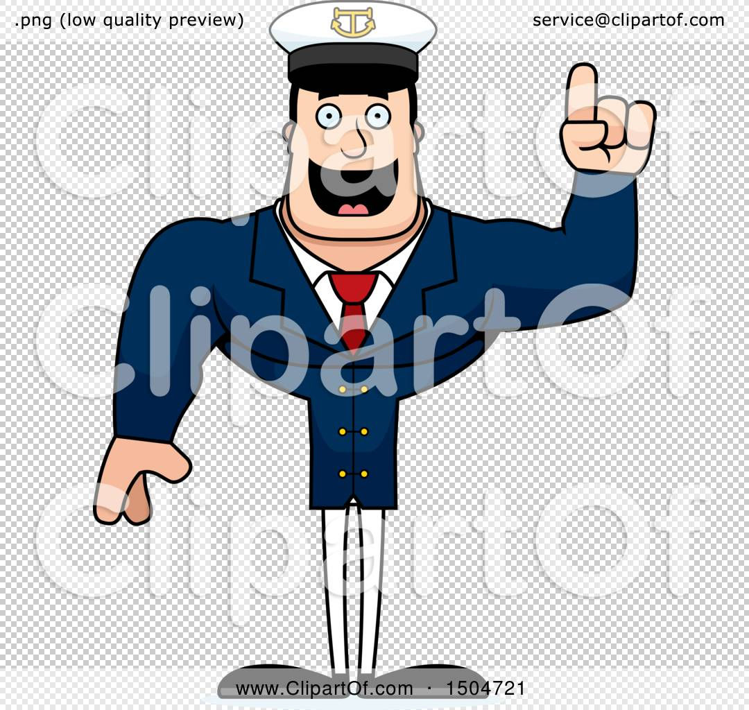 Wallpaper #sTGvNZMB5zzyi_yYOVfz95 Clipart of a Buff Caucasian Male Sea Captain with an Idea Royalty