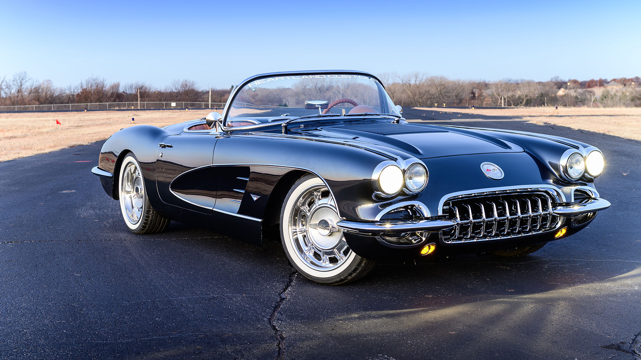 Wallpaper #YWddD5MBSpphPi3-L-7L62 Ls3 Swap Five Speed C1 1958 Corvette Restomod from the Sema Show