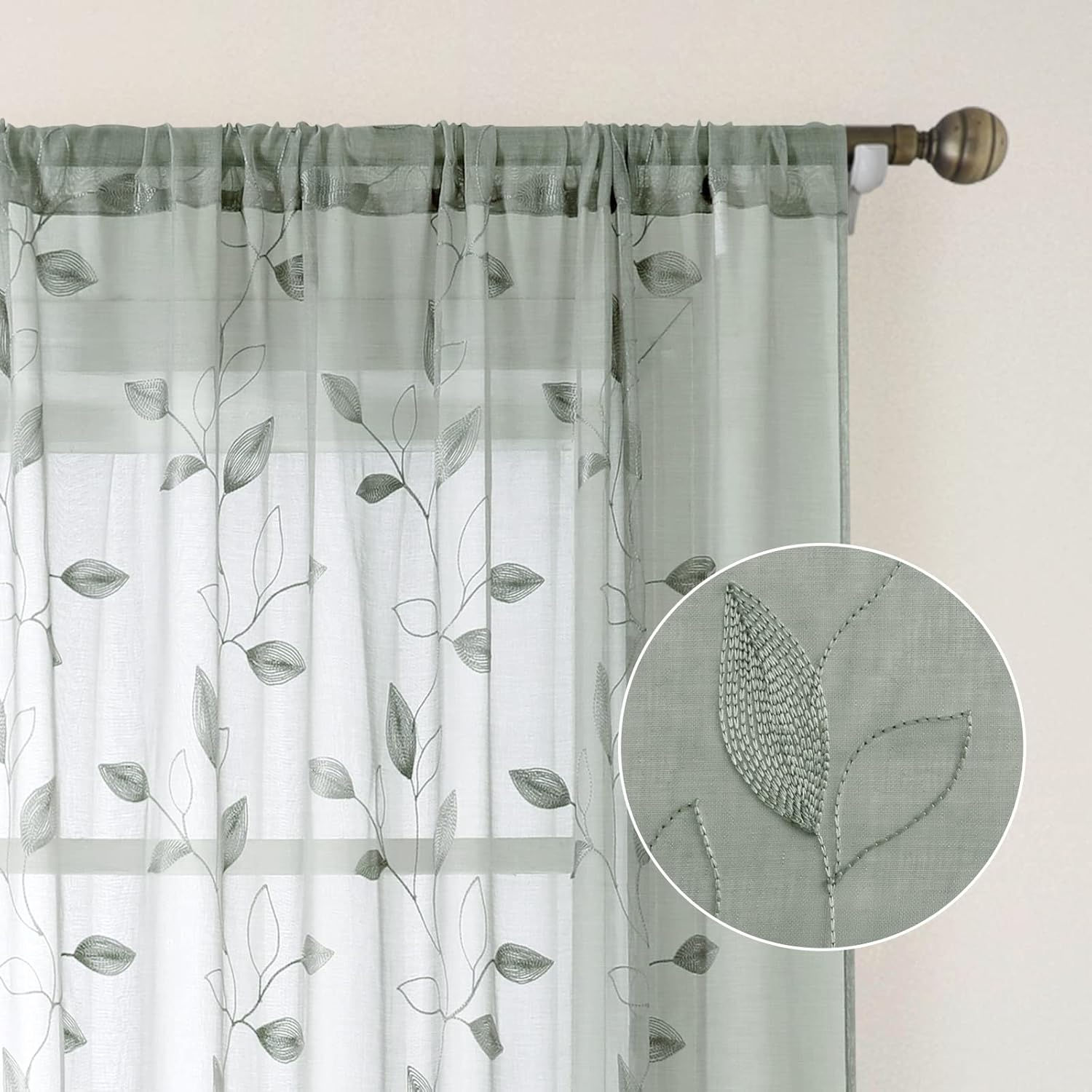 Wallpaper #am19apcBycdYOYFTxHE6172 Amazoncom Homeideas Sage Green Sheer Curtains 52 X 63 Inches Length 2