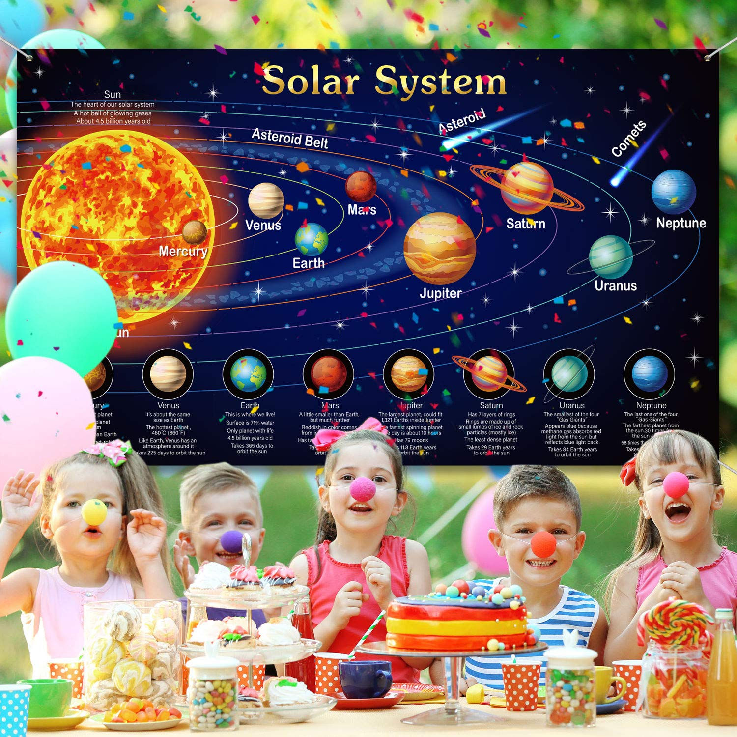 Wallpaper #ZmeS_5IBSpphPi3-CKP9261 Solar System Decorations Large Fabric Outer Space Poster Banner Space