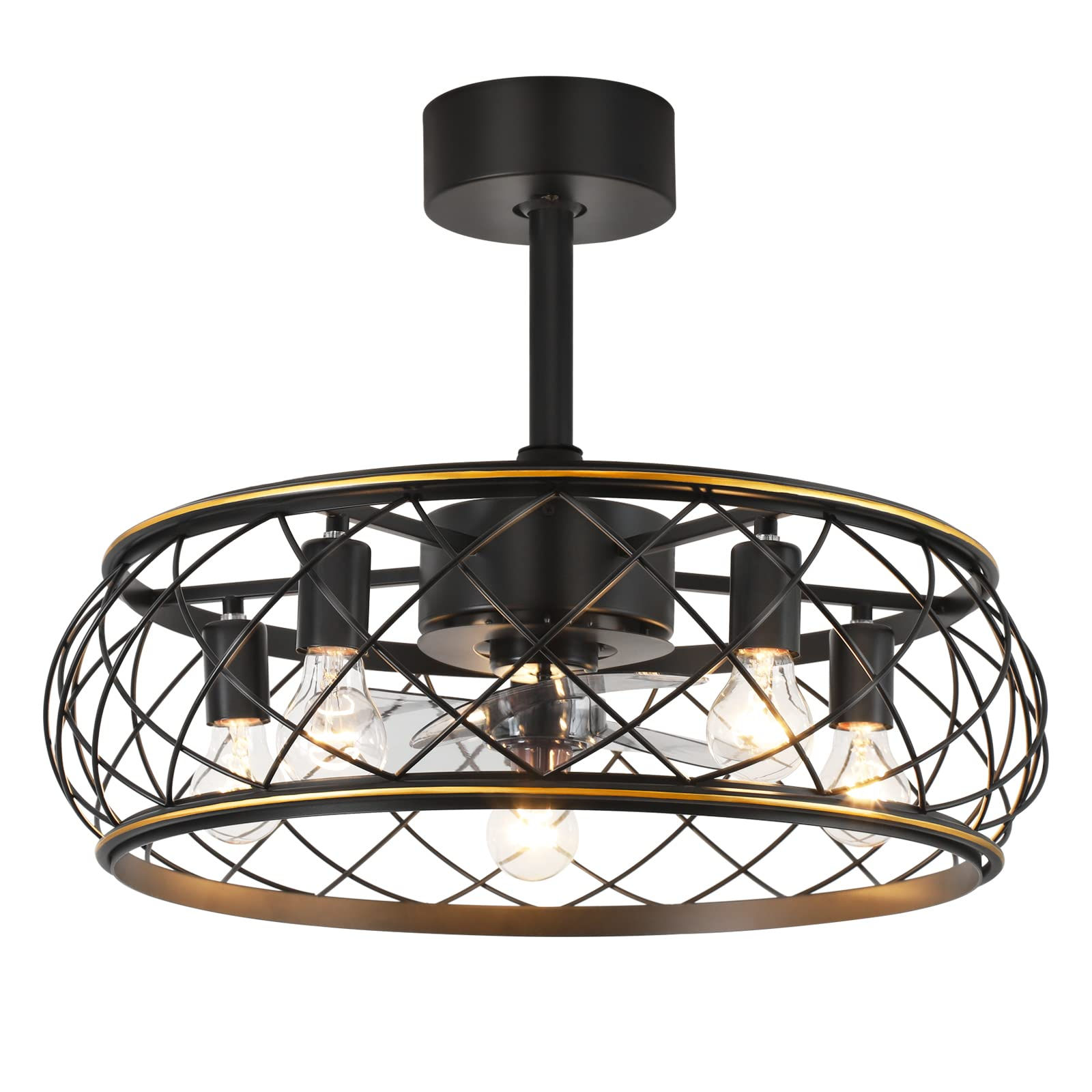 Wallpaper #QEBeMZMBJhL2WPbarMb_192 Buy Ohniyoucaged Ceiling Fan with Light Remote Control 20 Inch Black
