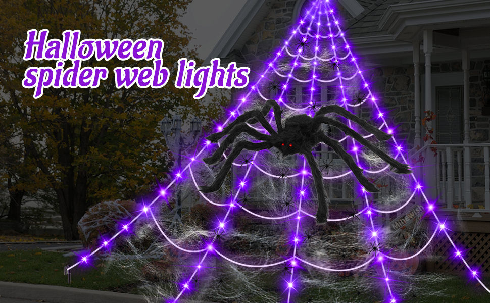 Wallpaper #zpwf4pIBZHQxiYarj74D20 Amazoncom Spider Web Lights Halloween Decorations Outdoor 135 Purple