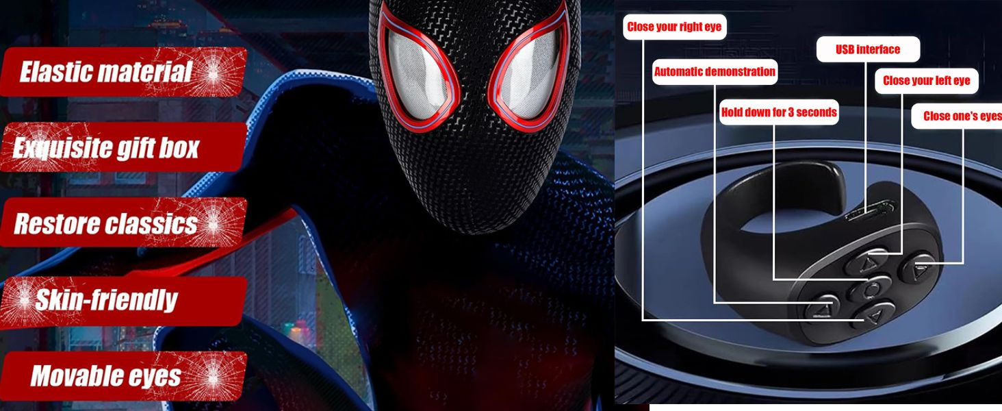 Wallpaper #_blT3pIBJvJKYCmEbwRK477 Amazoncom Jefuzh Spiderhero Mask Moving Eyes Spiderman Mile Morales
