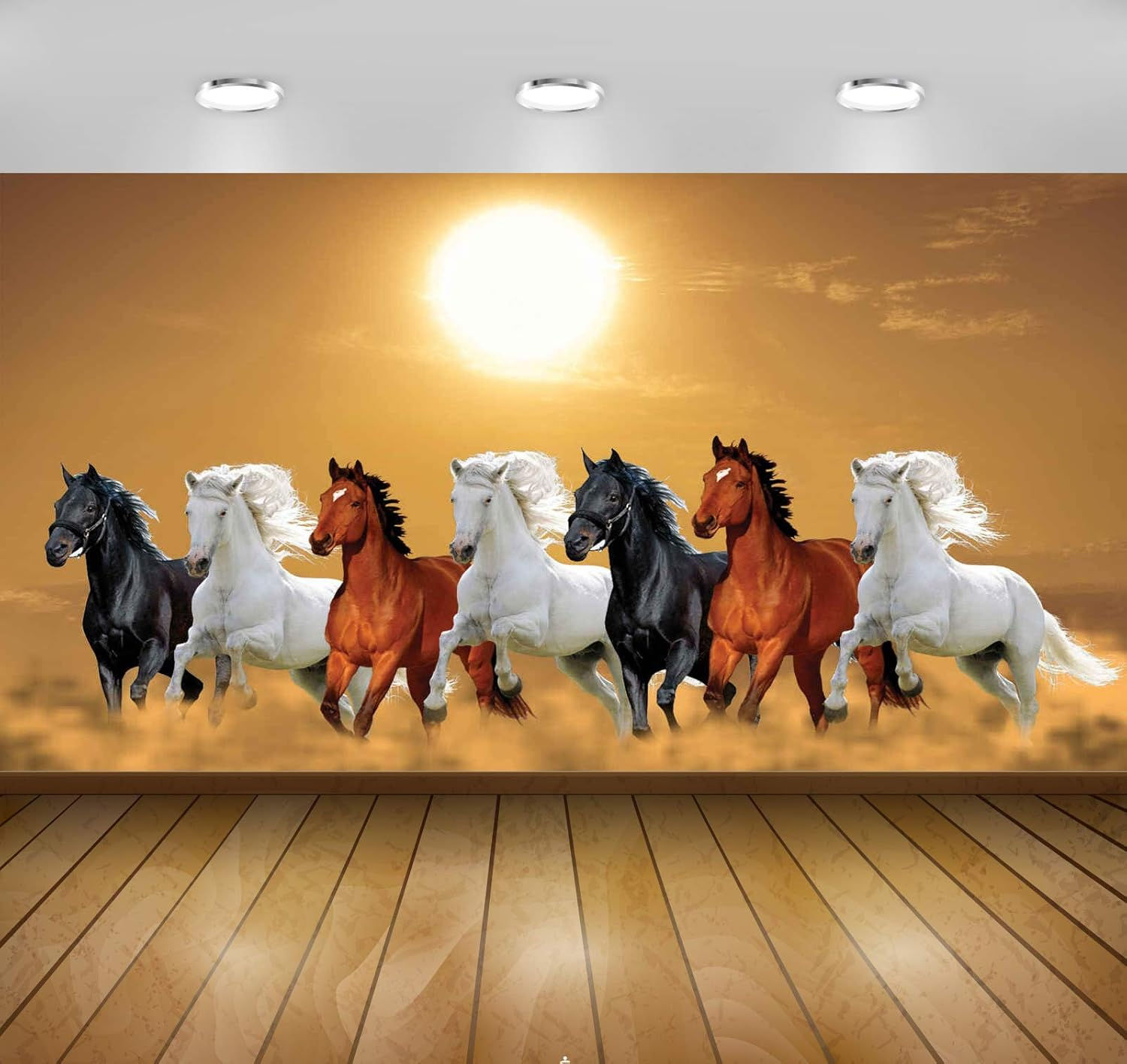 Wallpaper #th2FLJMBlOZrFDOkscqQ337 Avikalp Exclusive Awi3249 Seven Running Horses Vastu 7 Horses Seven