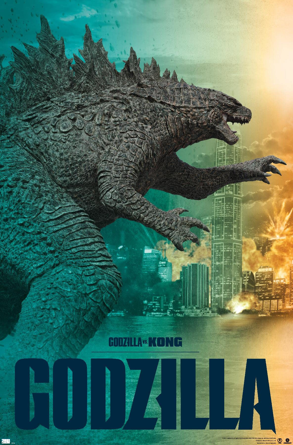 Wallpaper #wEDgL5MBJhL2WPbaU77v60 Buy Trends International Godzilla vs Kong Godzilla Wall Online at