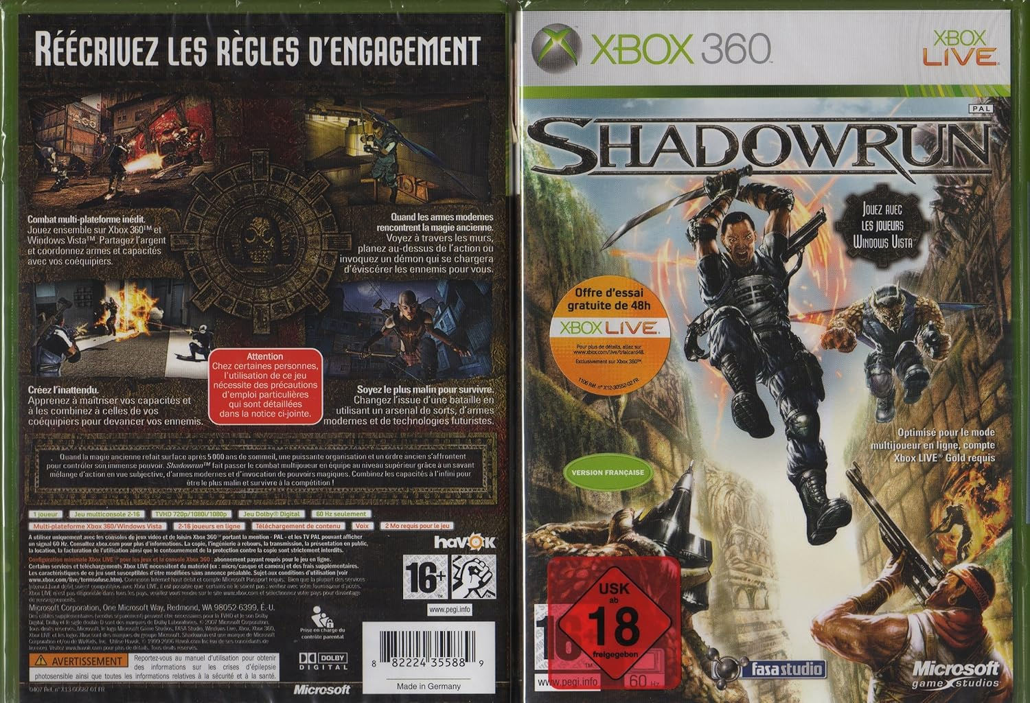 Wallpaper #CR0kLJMBlOZrFDOkVspV20 Shadowrun Xbox 360 Import Anglais Amazonfr Jeux Video