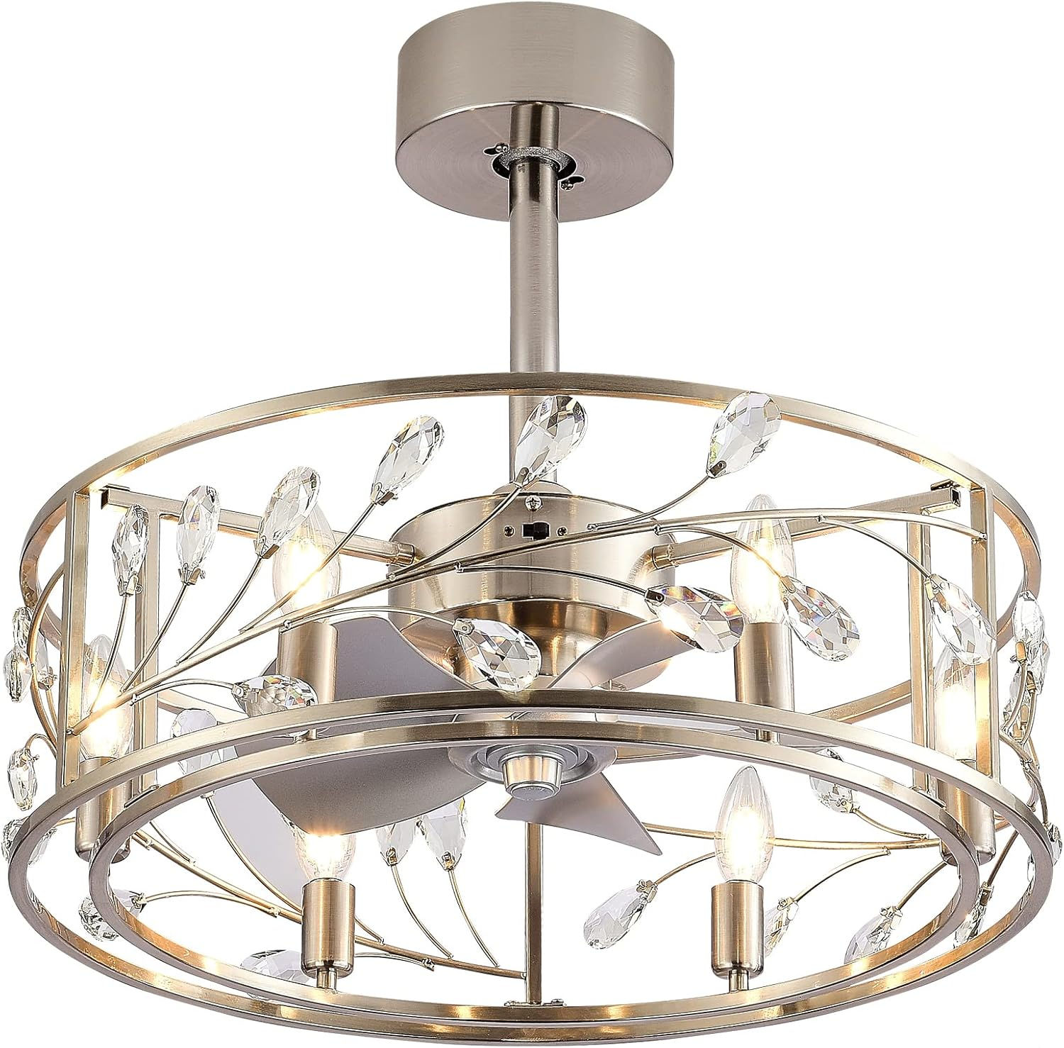 Wallpaper #QEBeMZMBJhL2WPbarMb_155 Breezary 20 Caged Ceiling Fan with Lights and Remote Control 5