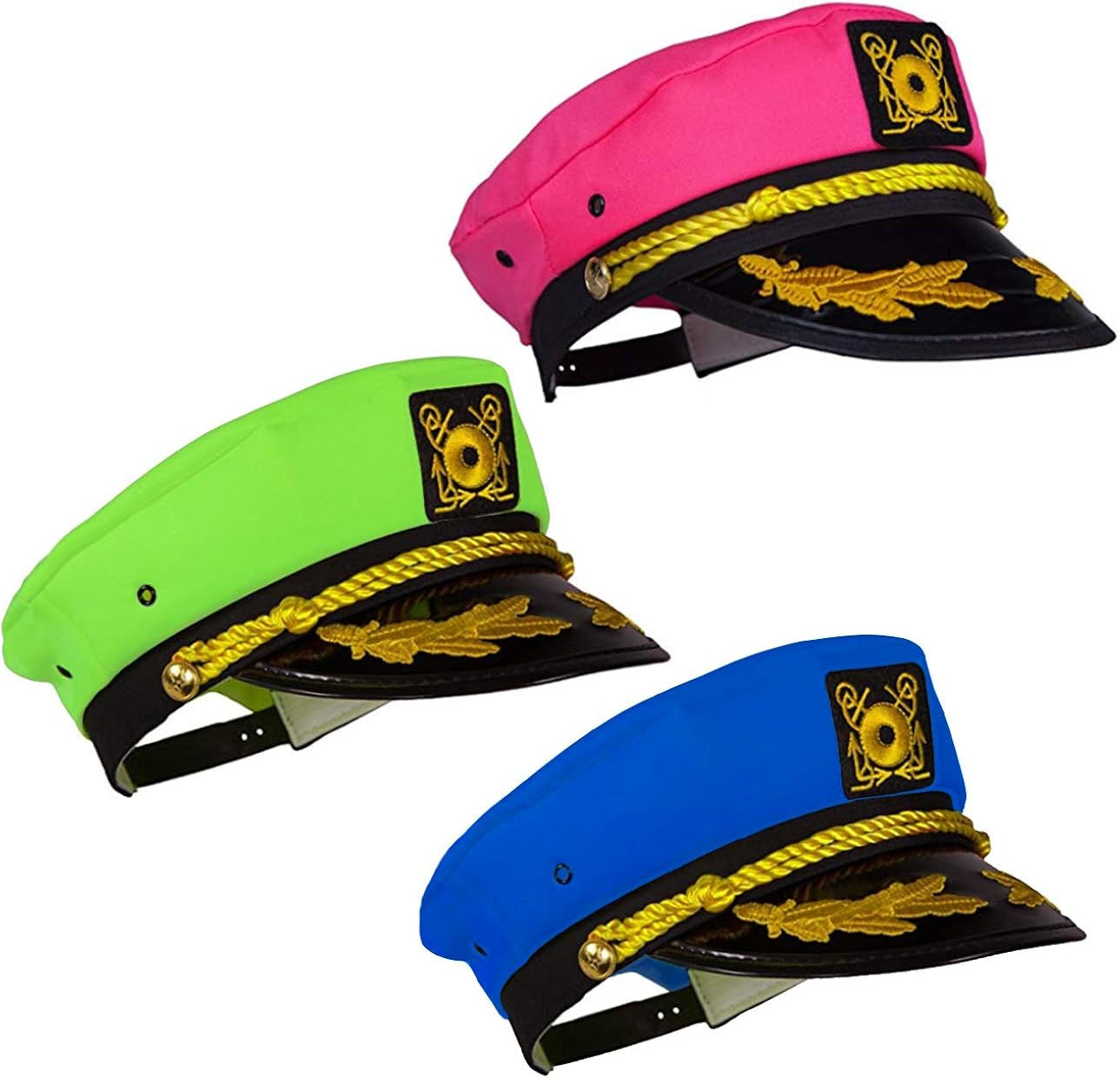 Wallpaper #cDGeNZMB5zzyi_yYDle4270 Tigerdoe Yacht Hats 3 Pack Captains Hat Neon Captain Hat