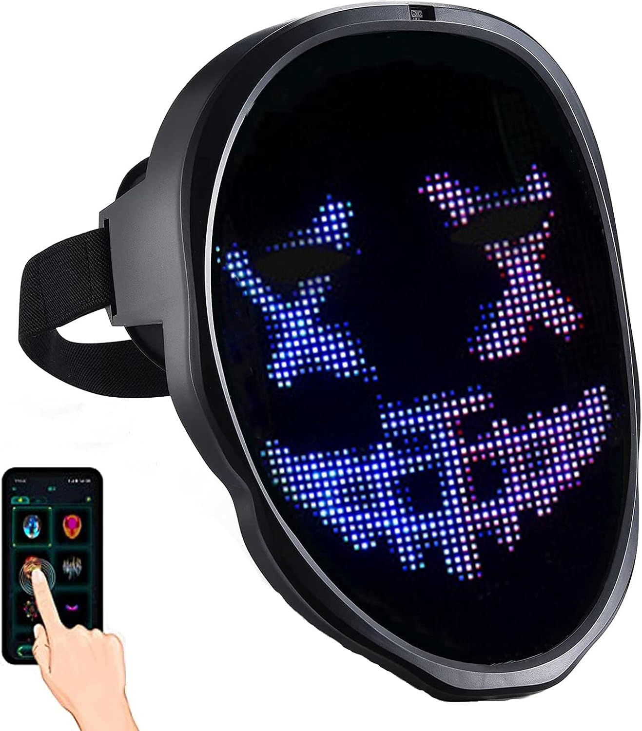 Wallpaper #421CbJcBycdYOYFTknLy13 LED Mask with App Bluetooth Programmable LED Mask Halloween Cosplay