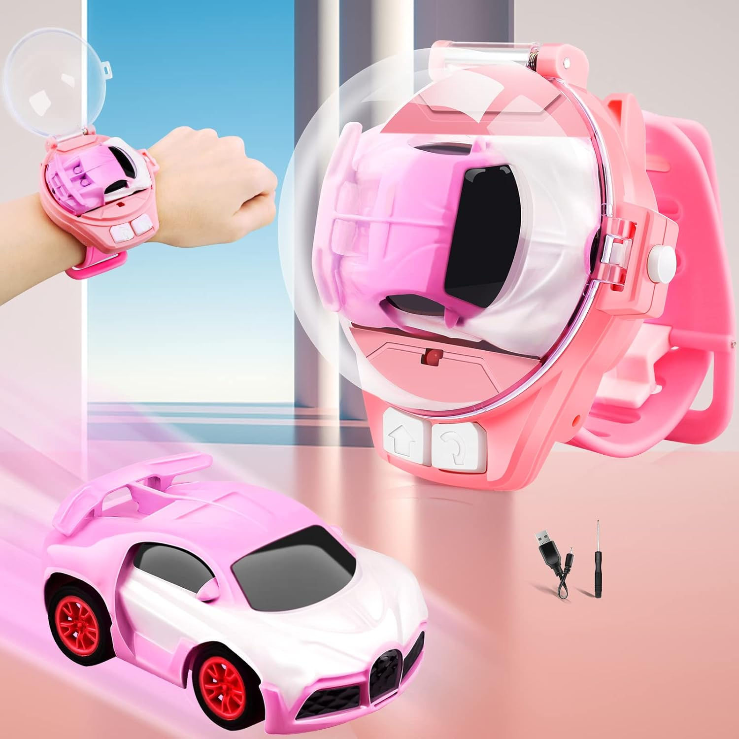 Wallpaper #LGg6GpMBSpphPi3-6hs1207 Valorcasa 2022 Mini Remote Control Car Watch Toys 24 Ghz Cute Wrist