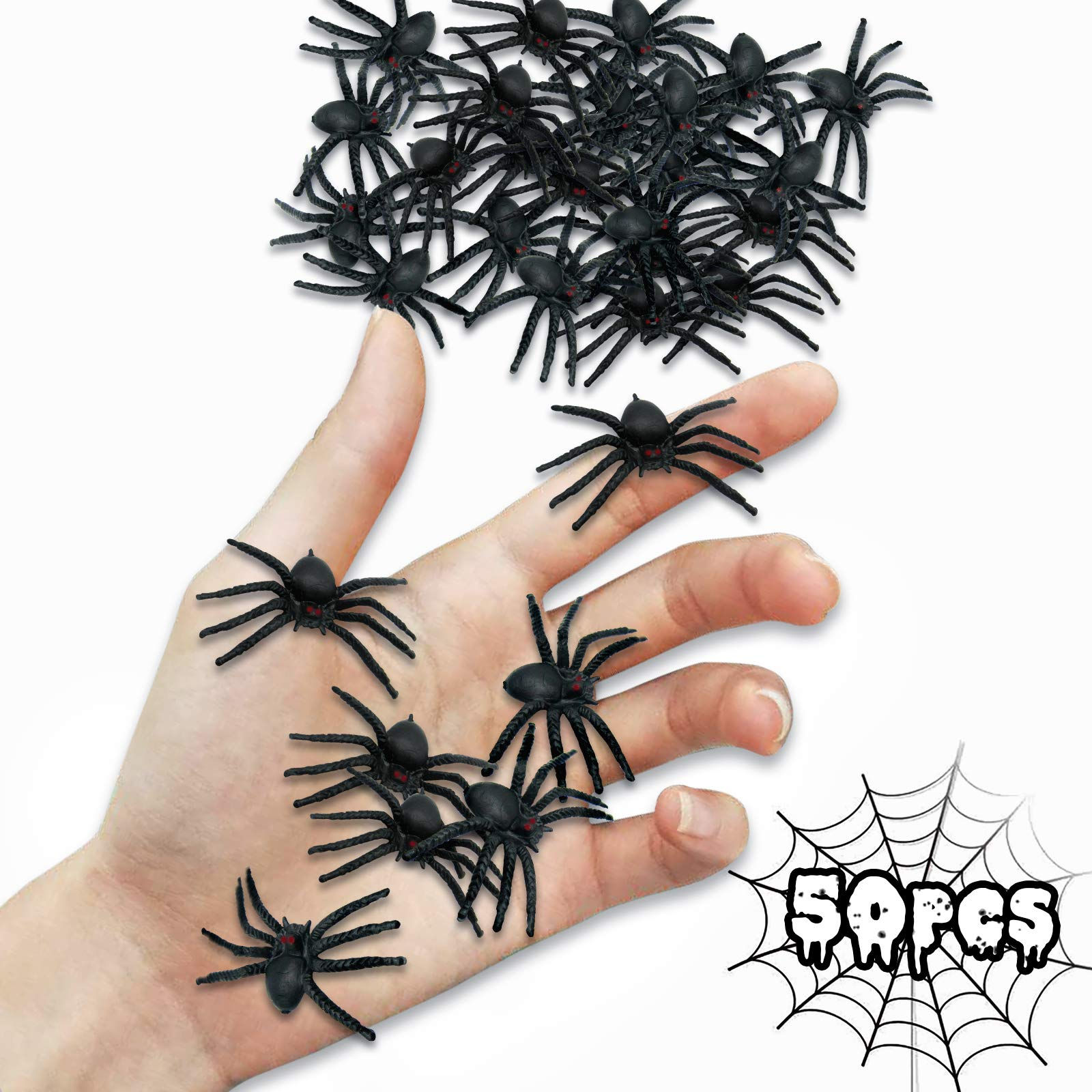 Wallpaper #1fQOOpMBKFX8bn3r-3cr14 Buy Caritty 50pcs Halloween Realistic Plastic Spider Fake Spider Prank