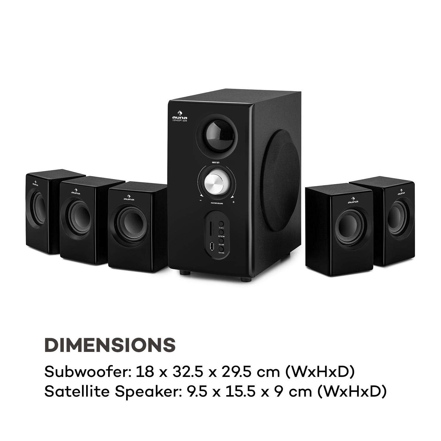 Wallpaper #aGi2I5MBSpphPi3-bTa793 Auna Concept 51 Surround Sound System Oneside Subwoofer Home