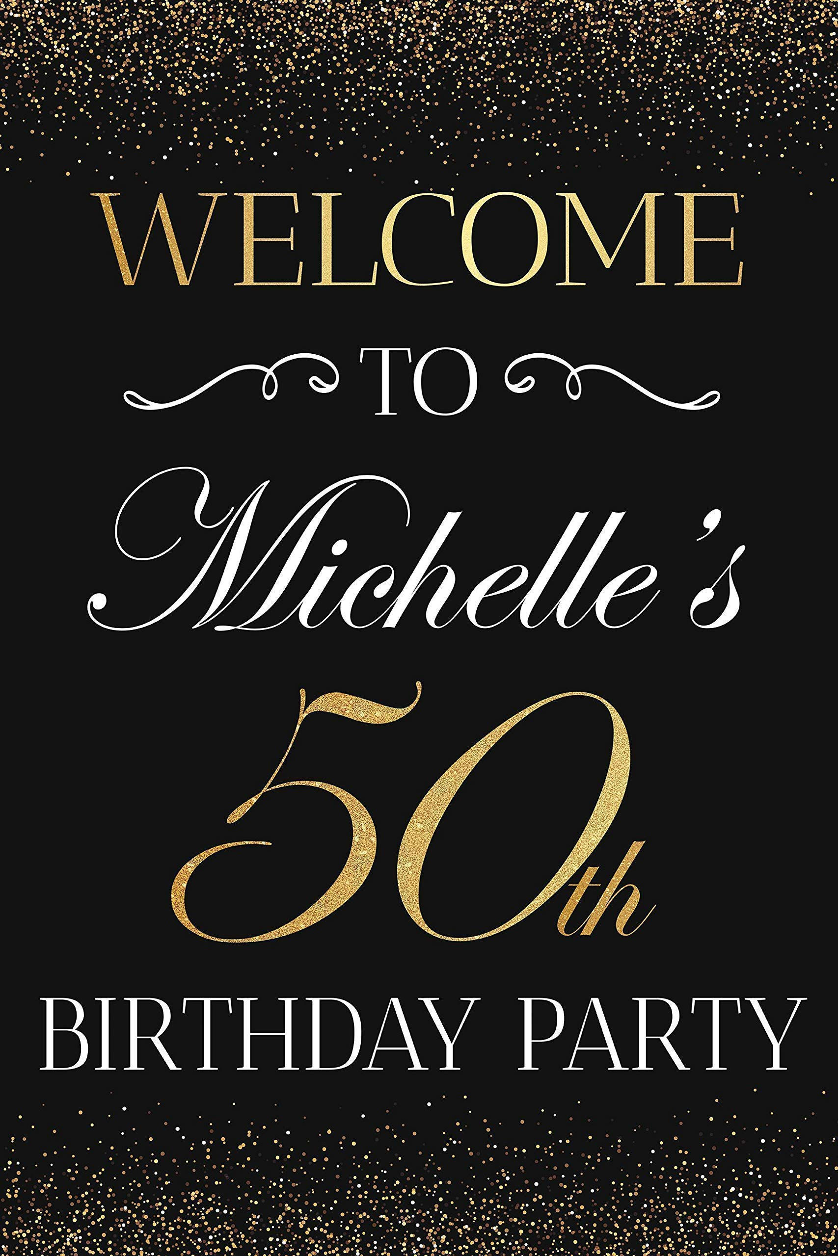 Wallpaper #PDHeNZMB5zzyi_yYylio19 Buy Fifty Anniversary 50th Birthday Welcome Party Sign 24x18 36x24