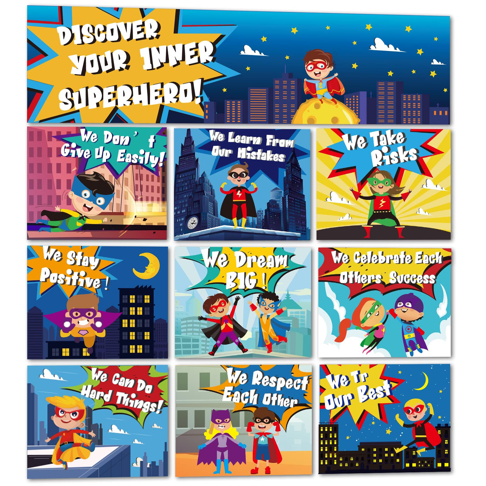 Wallpaper #EjHONZMB5zzyi_yYEVil241 Buy Super Theme Hero S Hero Classroom Bulletin Board Banner Decorations