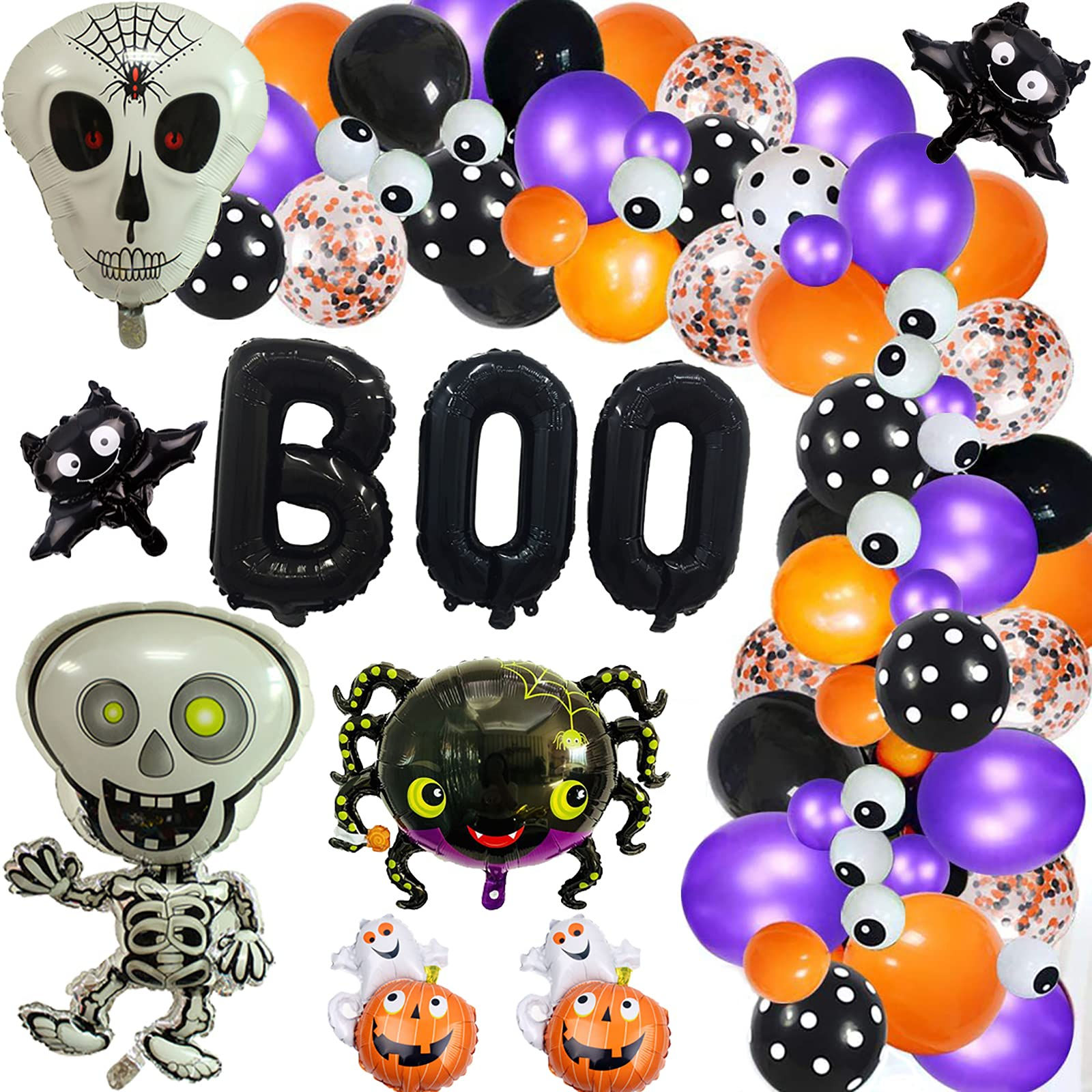 Wallpaper #MDHaNZMB5zzyi_yY3VhD252 Buy 115 Pack Halloween Balloon Garland Arch Kit Black Orange Confetti