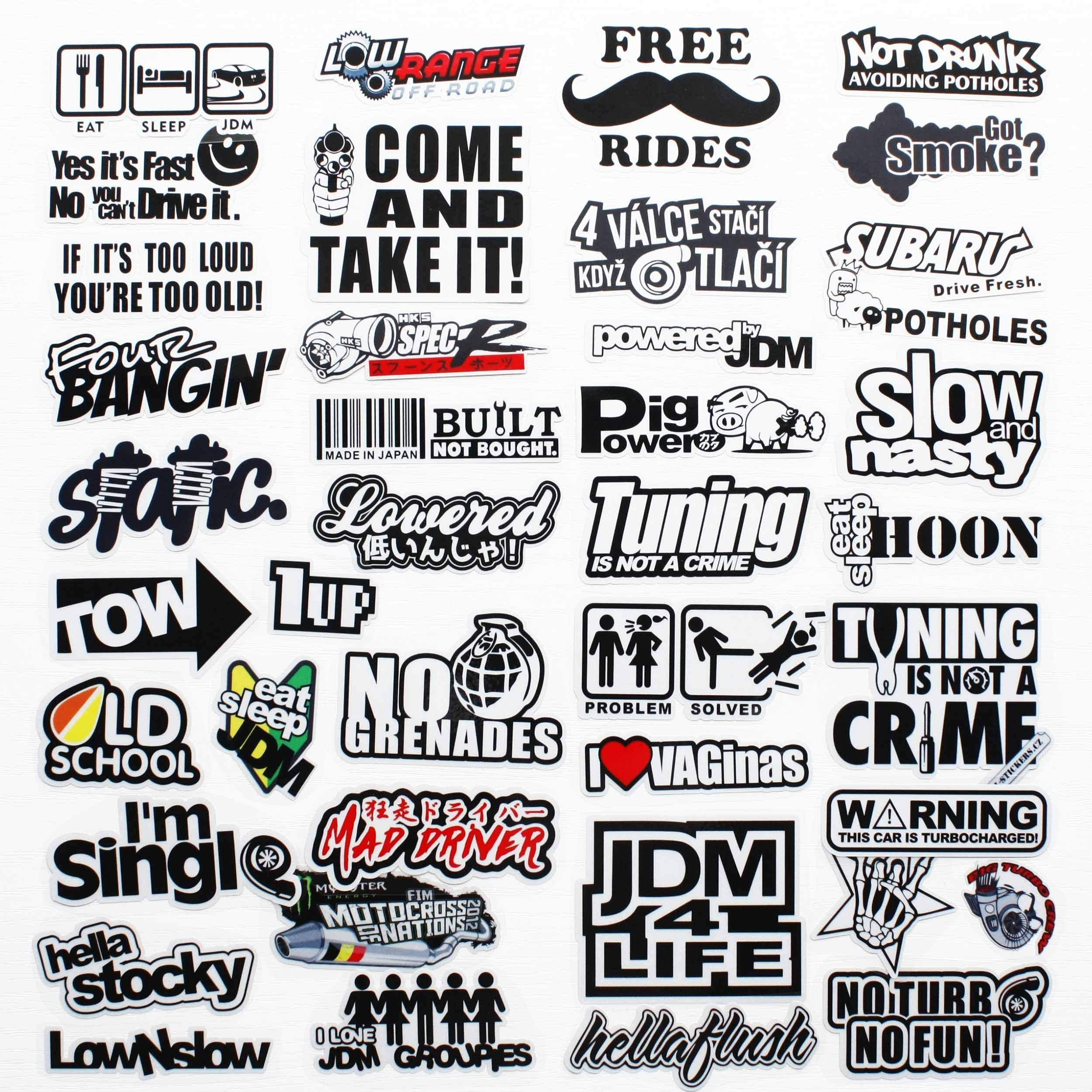 Wallpaper #HmcK_pIBSpphPi3-hp6b110 Buy 41pcs Jdm Car Sticker Racing Decale for Cars Motorcycle Helmet