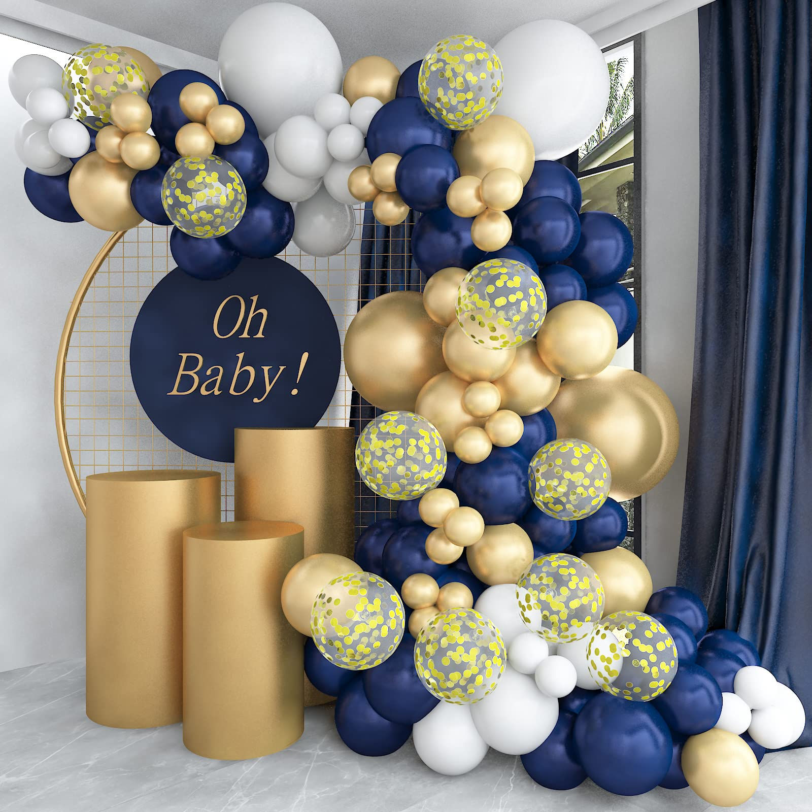 Wallpaper #MDHaNZMB5zzyi_yY3VhD427 Navy and Gold Balloon Arch Ubicaciondepersonascdmxgobmx