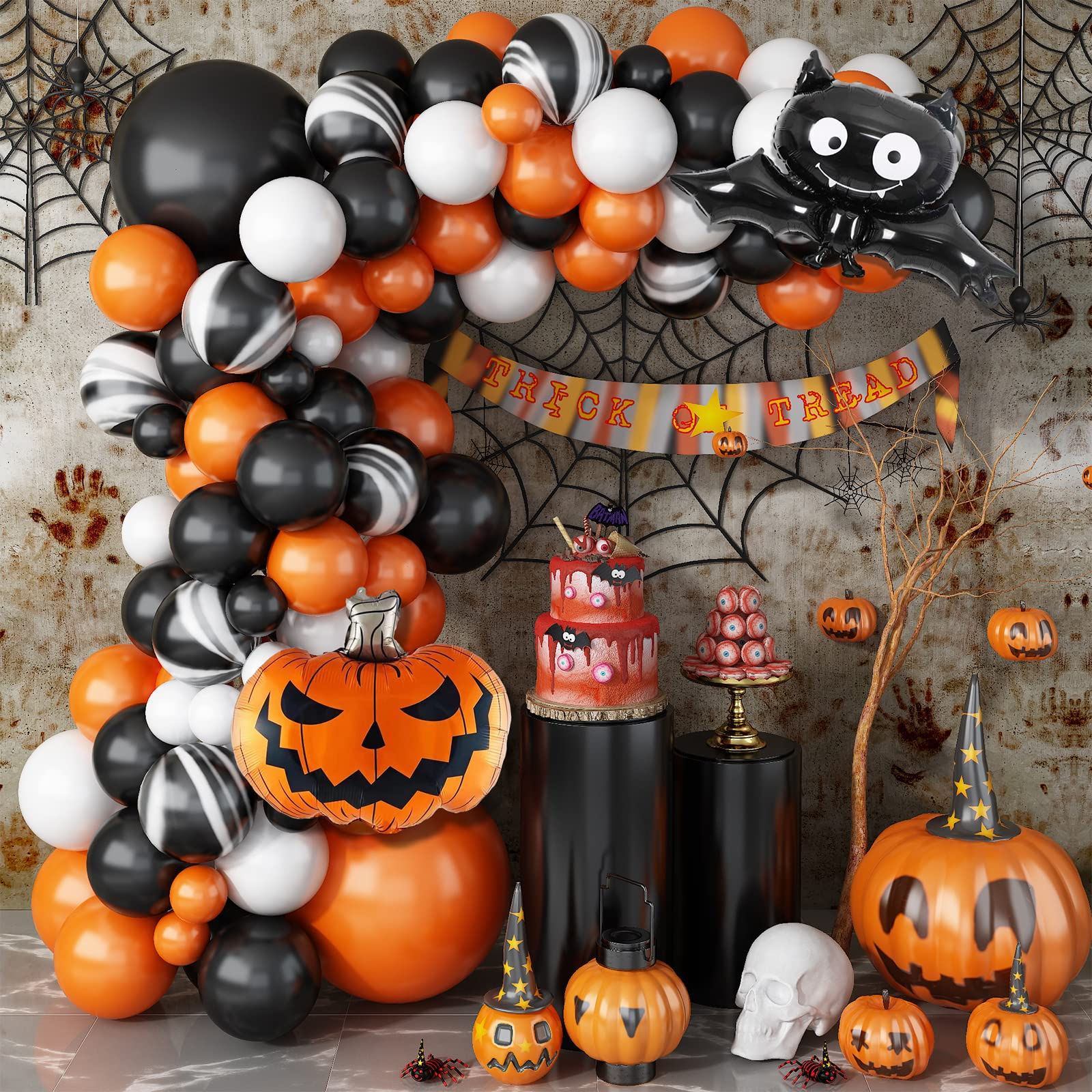 Wallpaper #MDHaNZMB5zzyi_yY3VhD208 Buy Halloween Balloon Arch Garland Kit 97pcs White Orange Black Onyx