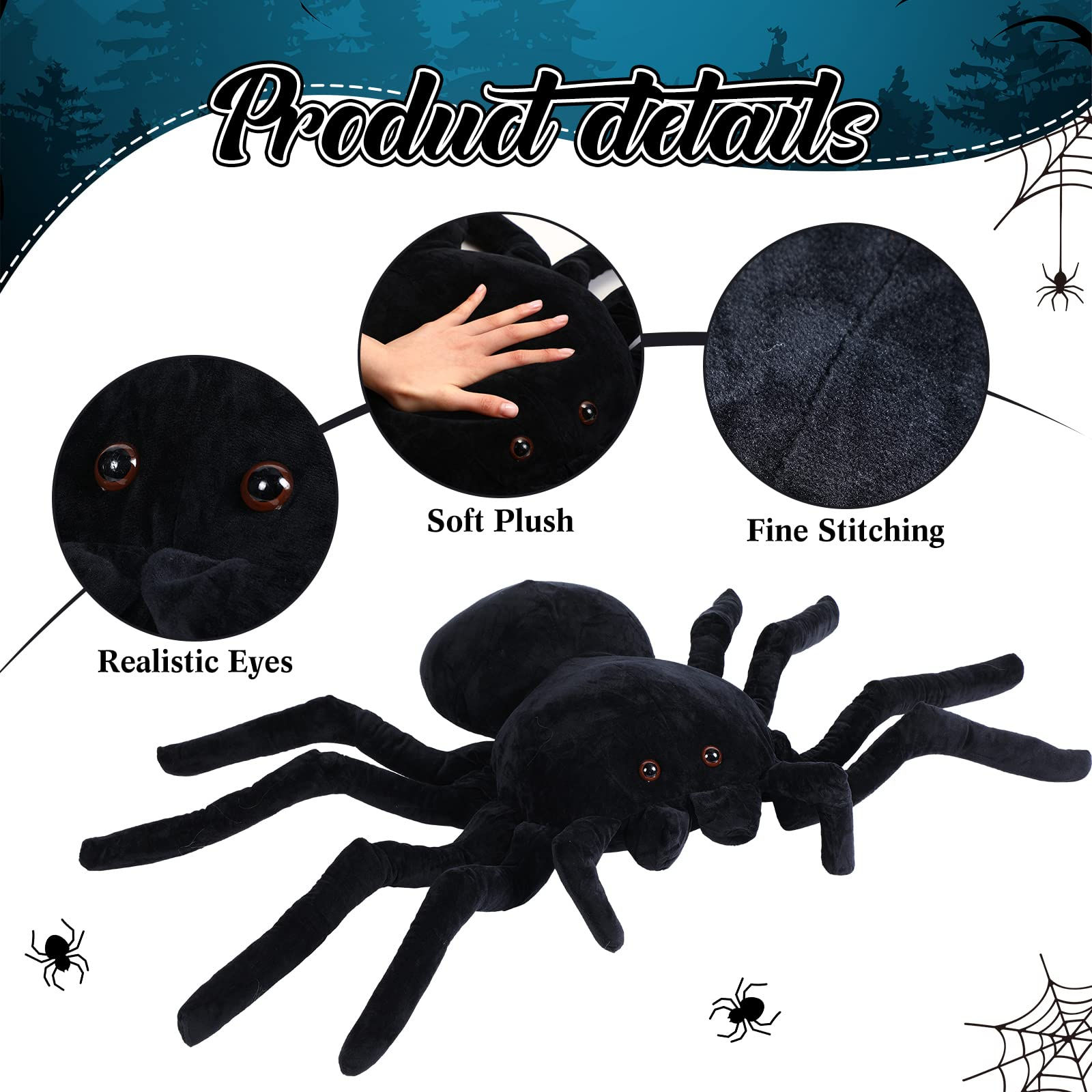 Wallpaper #3PQROpMBKFX8bn3rnHfv95 Hydren Giant Stuffed Spider Toy Huge Realistic Black Spider Stuffed