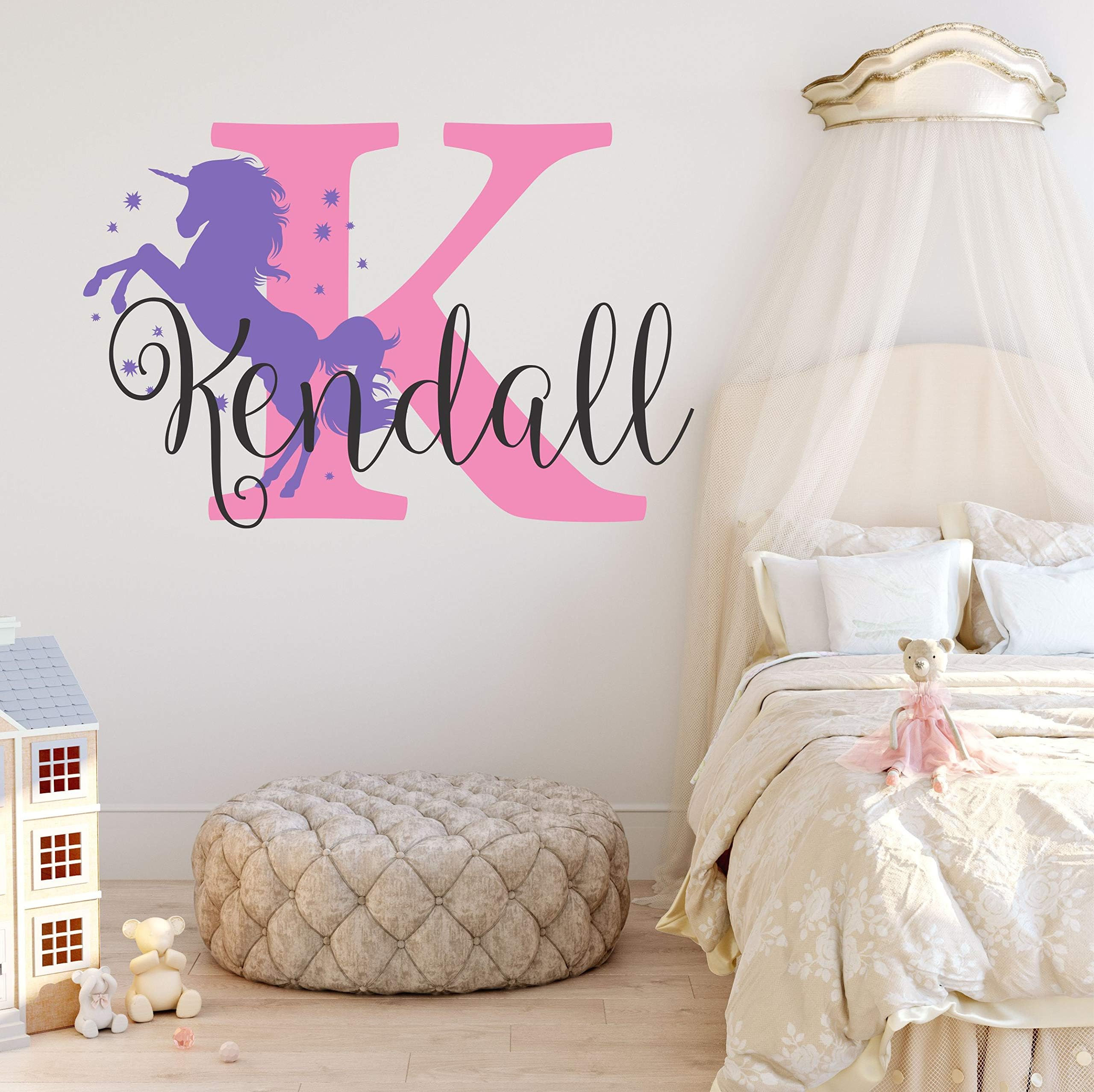 Wallpaper #zWc47JIBSpphPi3-gFEE76 Amazoncom Nursery Unicorn Name and Initial Custom Wall Decal Sticker