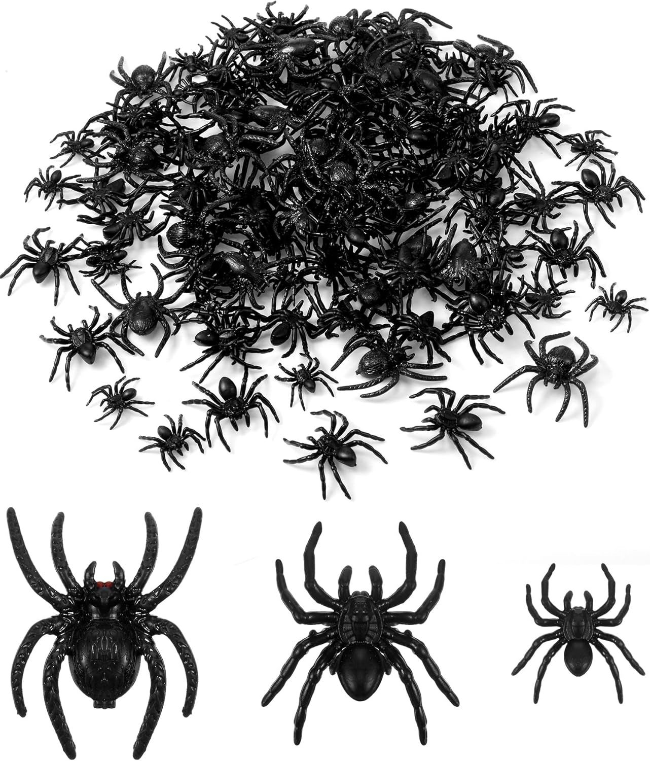 Wallpaper #HfQqOpMBKFX8bn3rhHgw15 3 Size Mardi Gras Black Plastic Spiders Realistic Toys Fake Spiders for