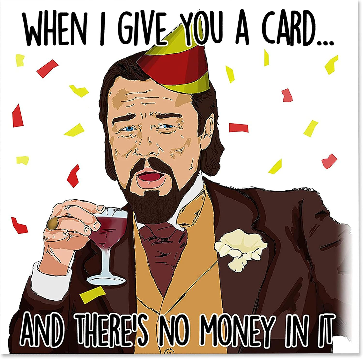 Wallpaper #GGcJ7ZIBSpphPi3-z1bZ94 Leonardo Dicaprio Meme Lustige Geburtstagskarte Keine Geldkarte Meme