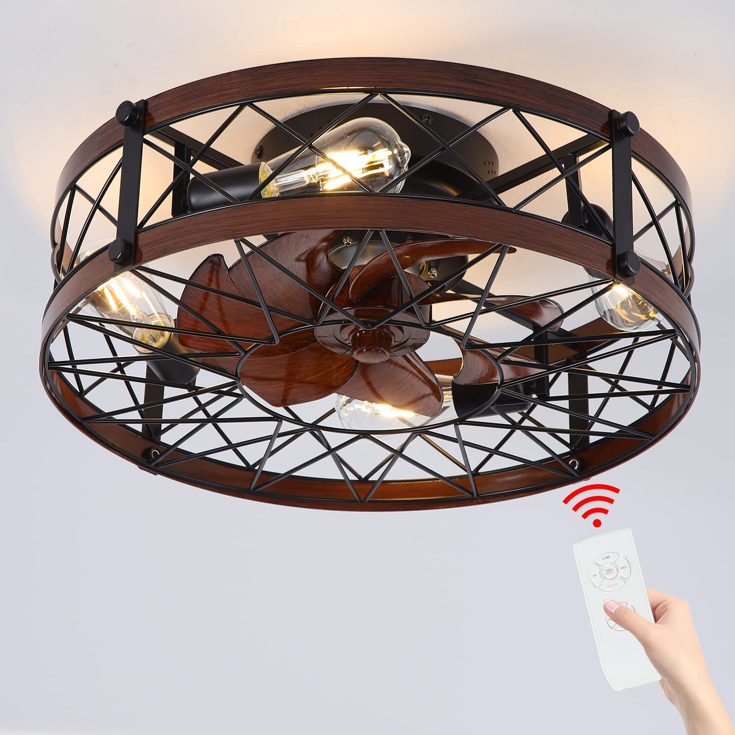 Wallpaper #QEBeMZMBJhL2WPbarMb_73 Buy Retro Small Ceiling Fan with Light Remote Control Coming with E26