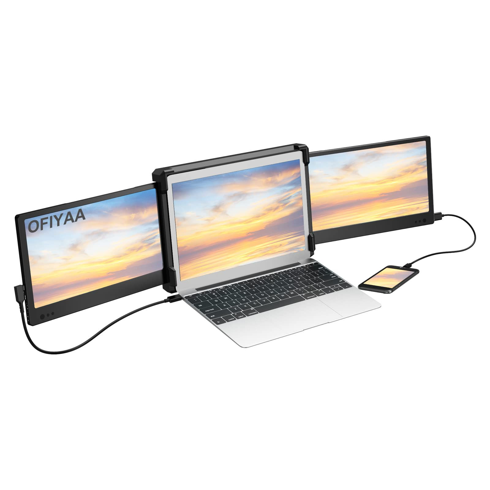 Wallpaper #lkItPZMBOBpx0Nhms8O1264 Laptop Screen Extender Fagomfer Ofiyaa P2 12 Triple Portable Monitor